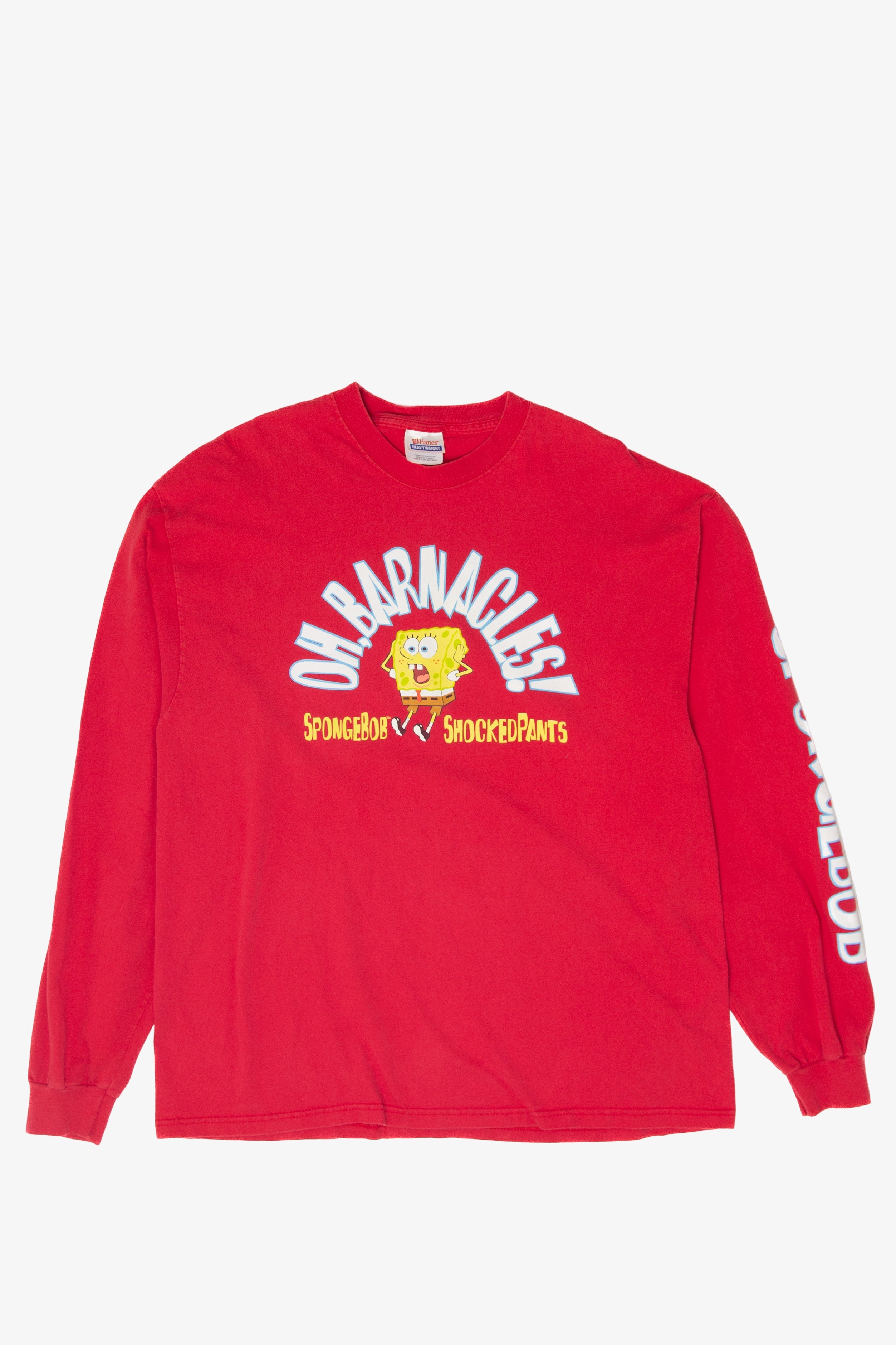 Recycled "Oh Barnacles! Spongebob Shockedpants" Long Sleeve T-Shirt