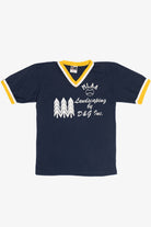 Vintage MLAA Baseball D&G Landscaping V-Neck Ringer T-Shirt (1980s)