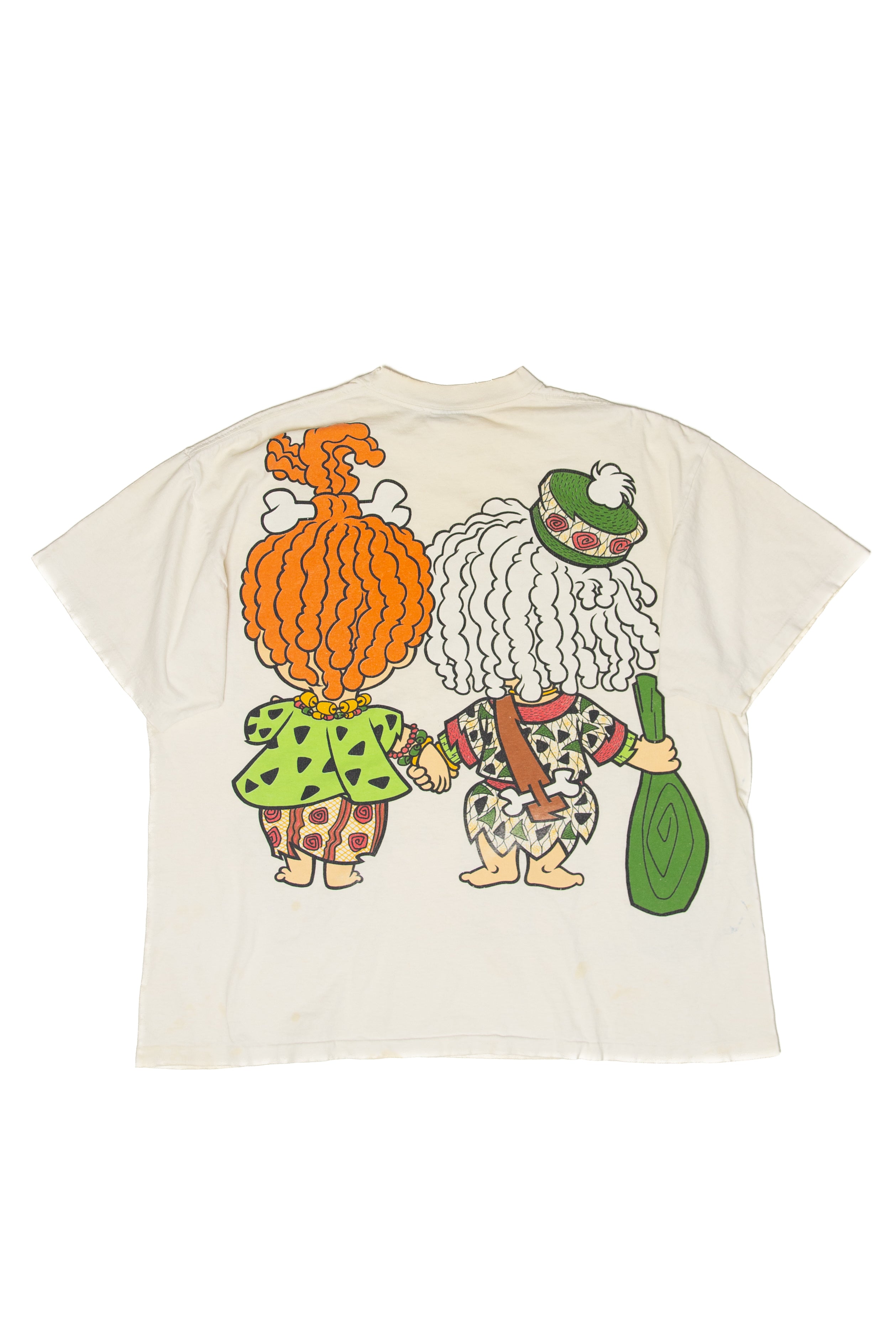 Vintage Bamm-Bamm And Pebbles Flintstones Front/Back T-Shirt (1990s)