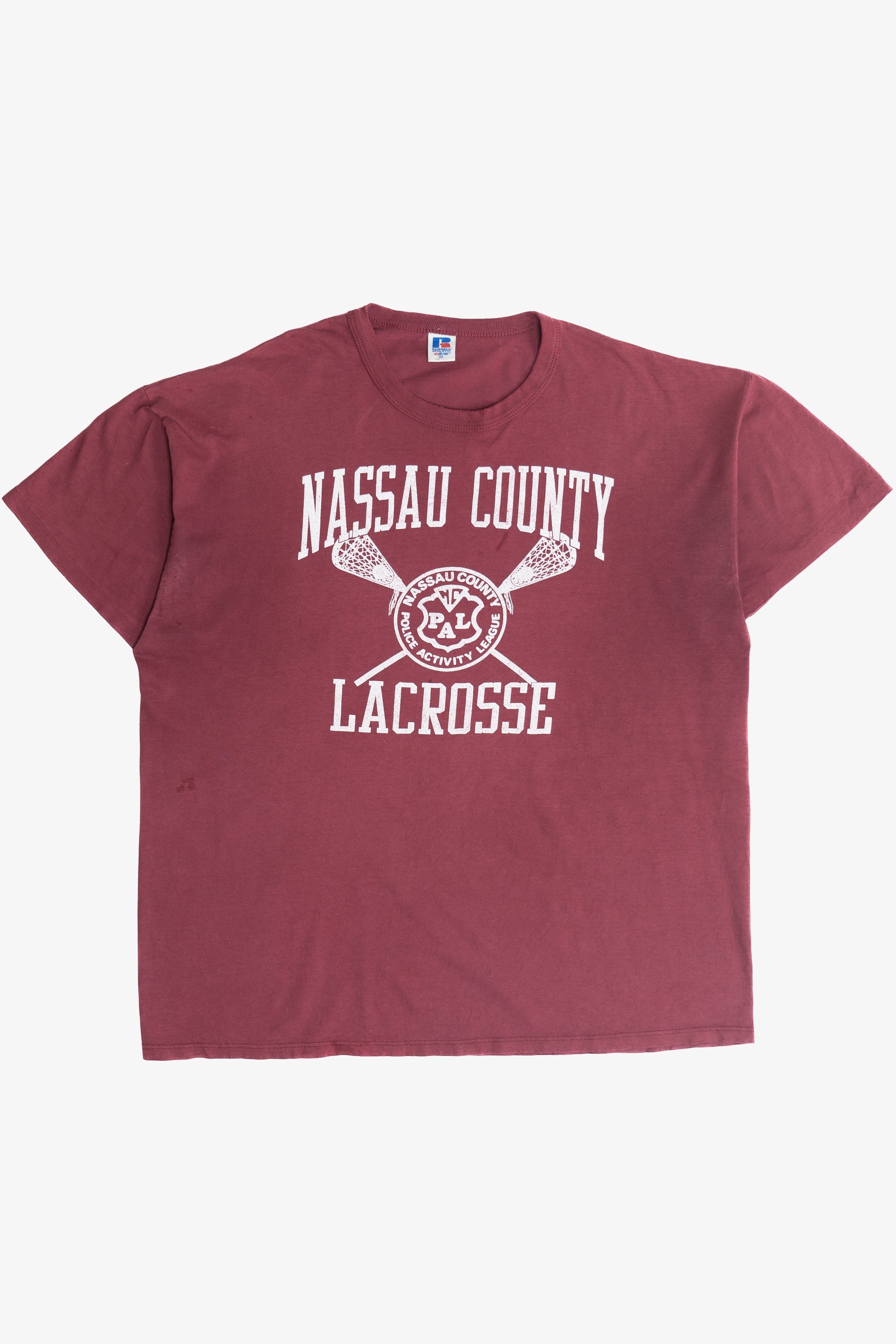 Vintage Nassau County Lacrosse Single Stitch Russell Athletic T-Shirt (1980s)