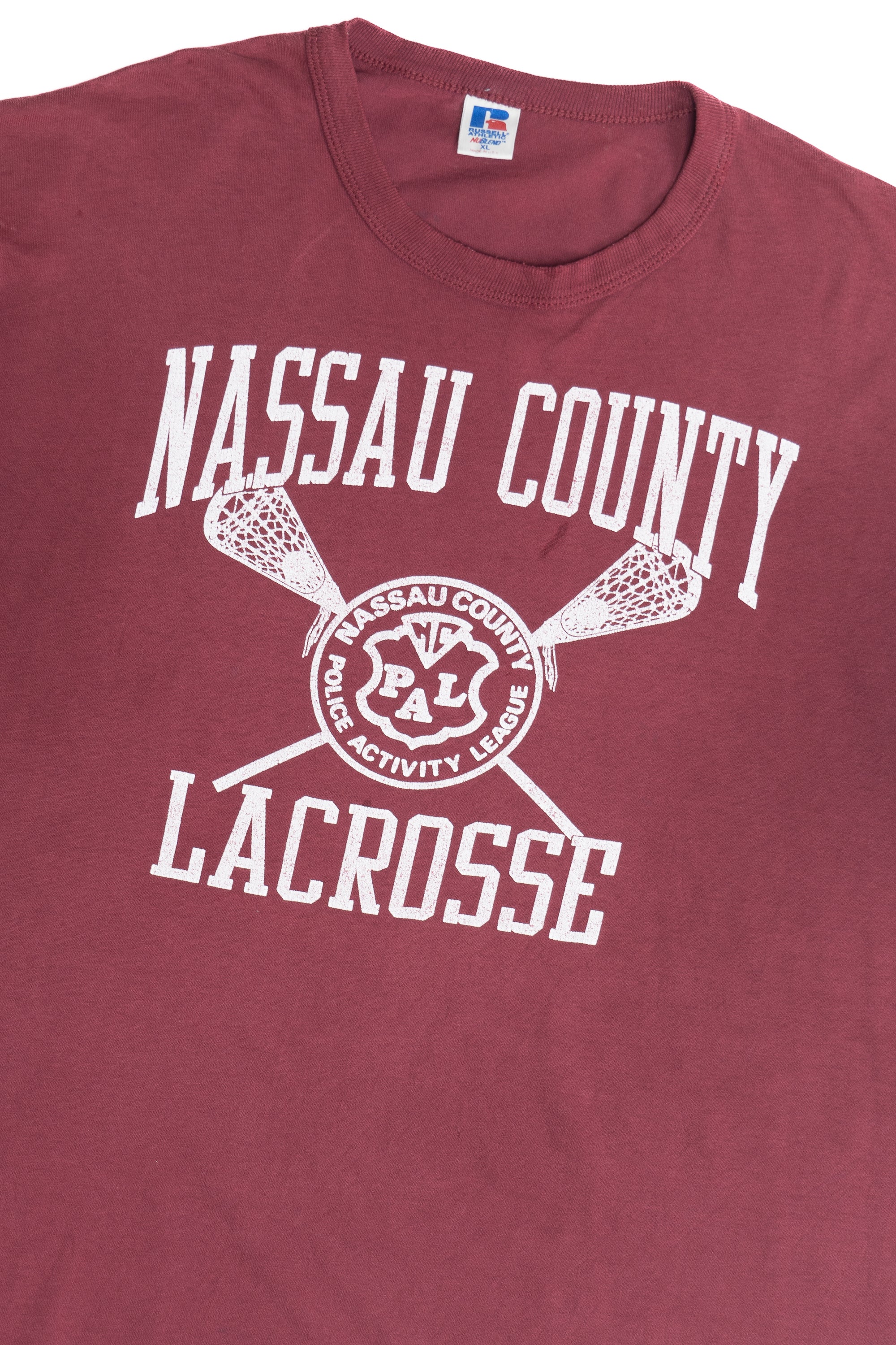 Vintage Nassau County Lacrosse Single Stitch Russell Athletic T-Shirt (1980s)
