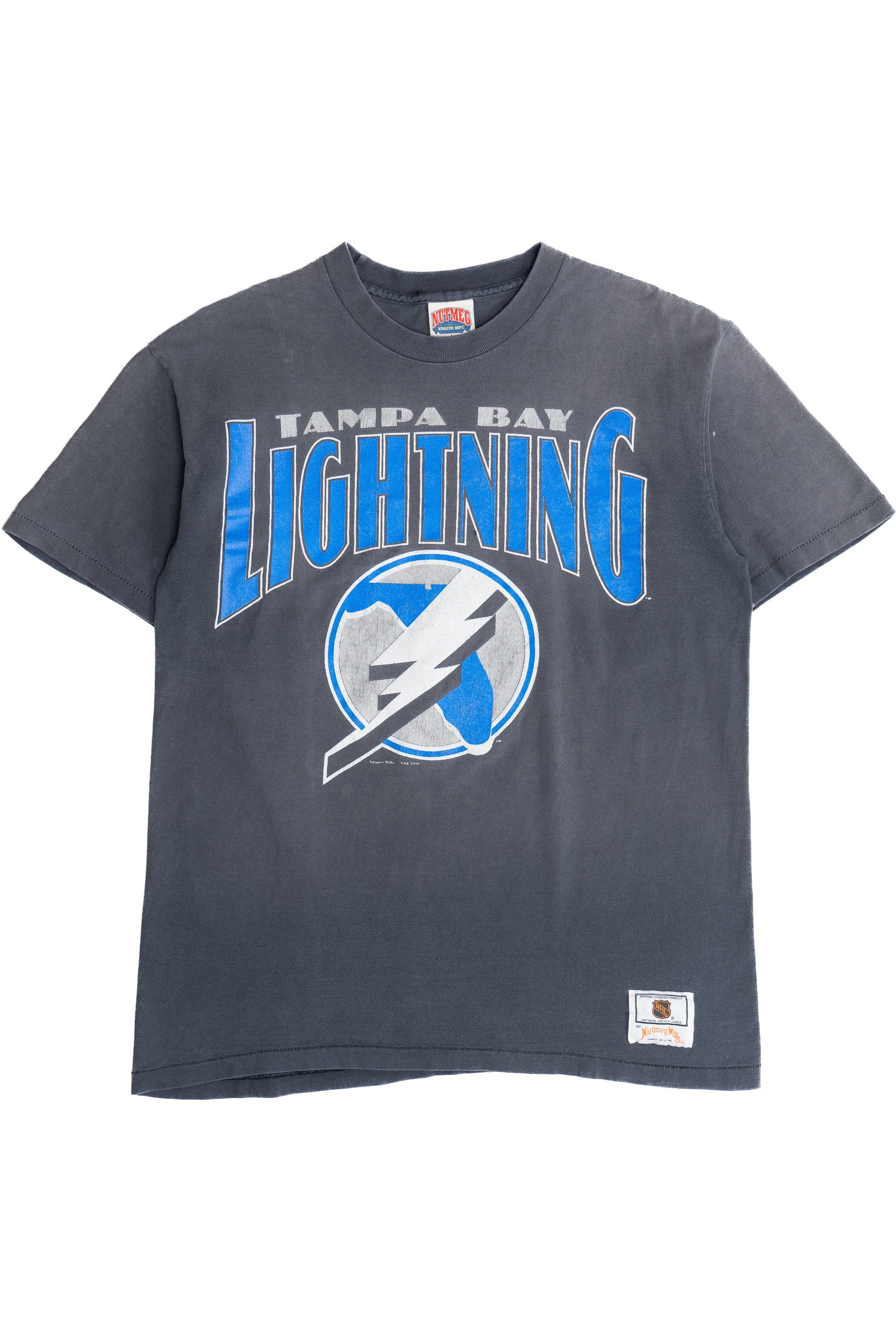 Vintage Distressed NHL Tampa Bay Lightning Single Stitch T-Shirt (1990s)