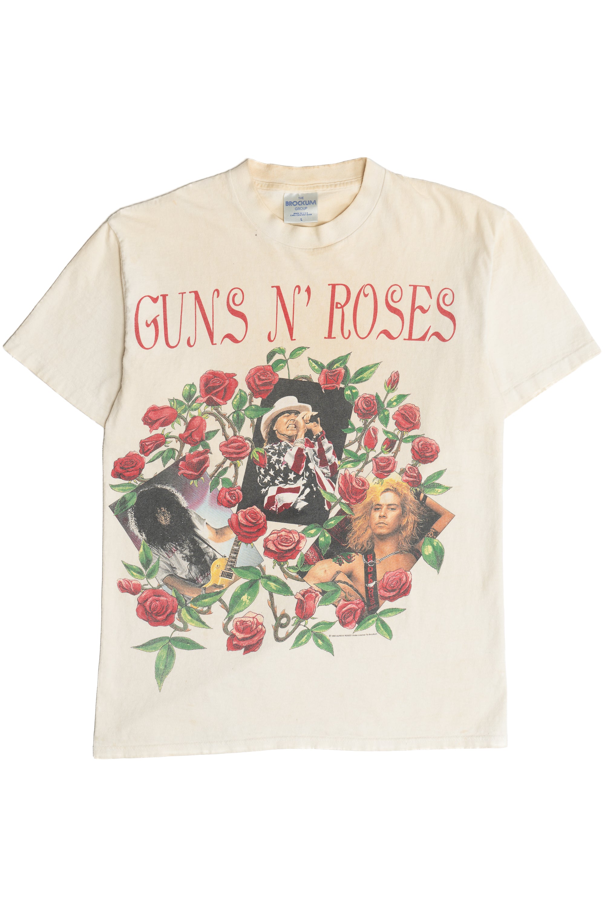 Vintage Guns N' Roses World Tour '93 "Skin N' Bones" Brockum Band T-Shirt