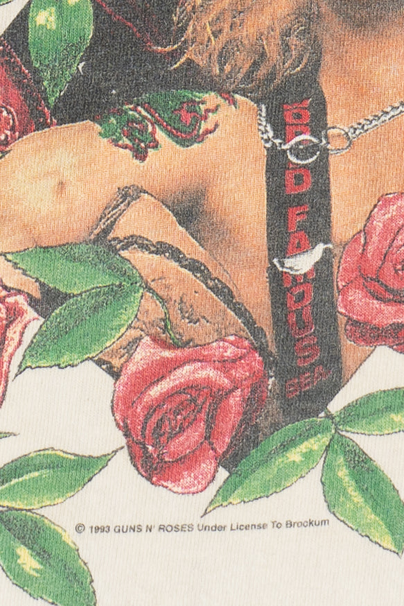 Vintage Guns N' Roses World Tour '93 "Skin N' Bones" Brockum Band T-Shirt