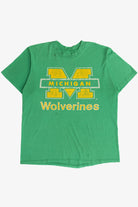 Vintage Distressed Michigan Wolverines Paper Thin Single Stitch T-Shirt (1980s)