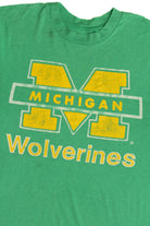 Vintage Distressed Michigan Wolverines Paper Thin Single Stitch T-Shirt (1980s)