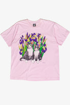 Vintage Cats in Irises Screen Stars T-Shirt (1990s)