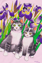 Vintage Cats in Irises Screen Stars T-Shirt (1990s)