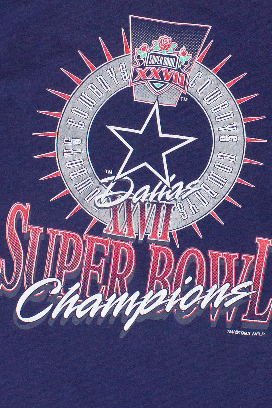 Vintage Super Bowl XXVII Dallas Cowboys Champions T-Shirt (1993)