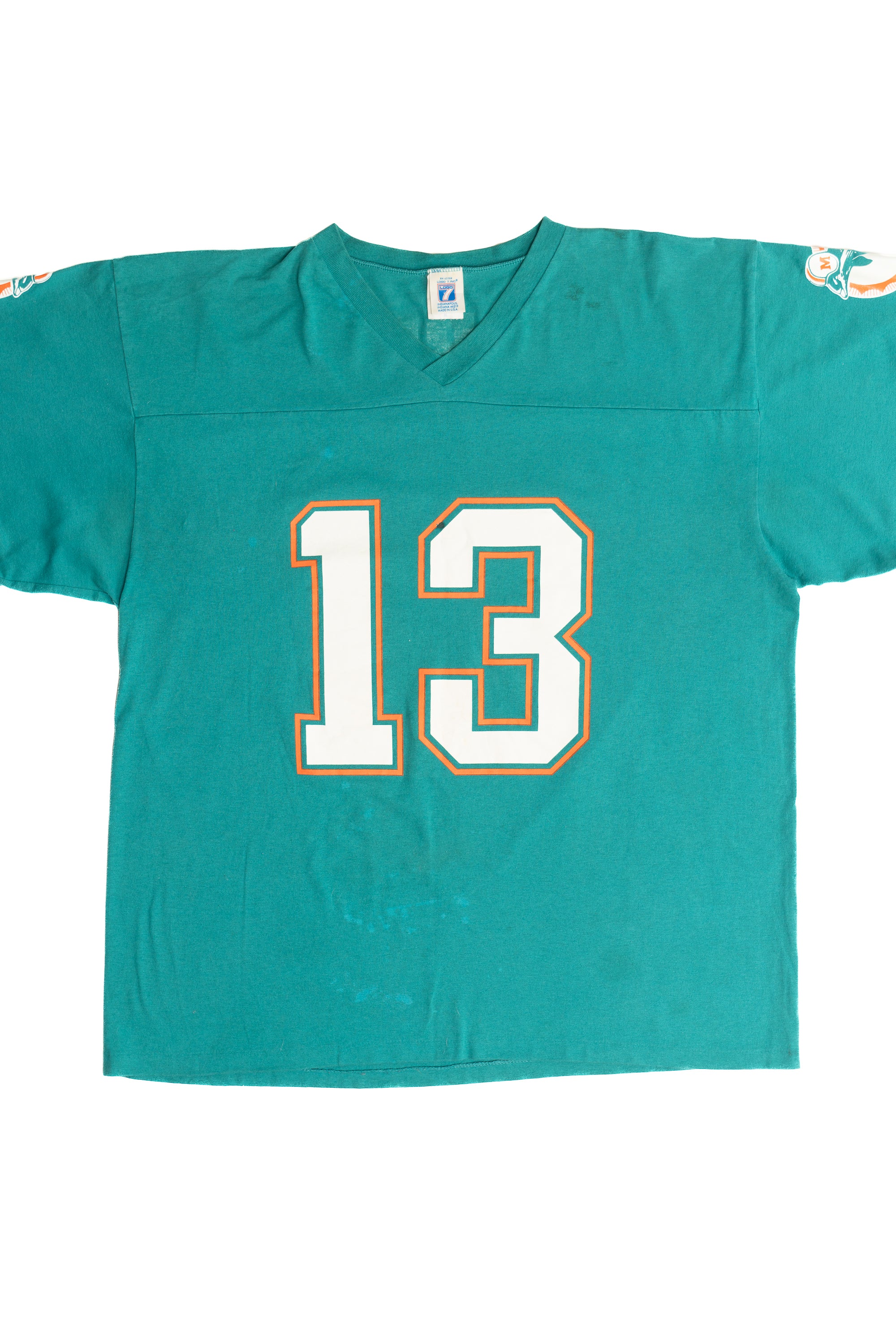 Vintage Miami Dolphins Dan Marino 13 Logo 7 T-Shirt Jersey (1980s)