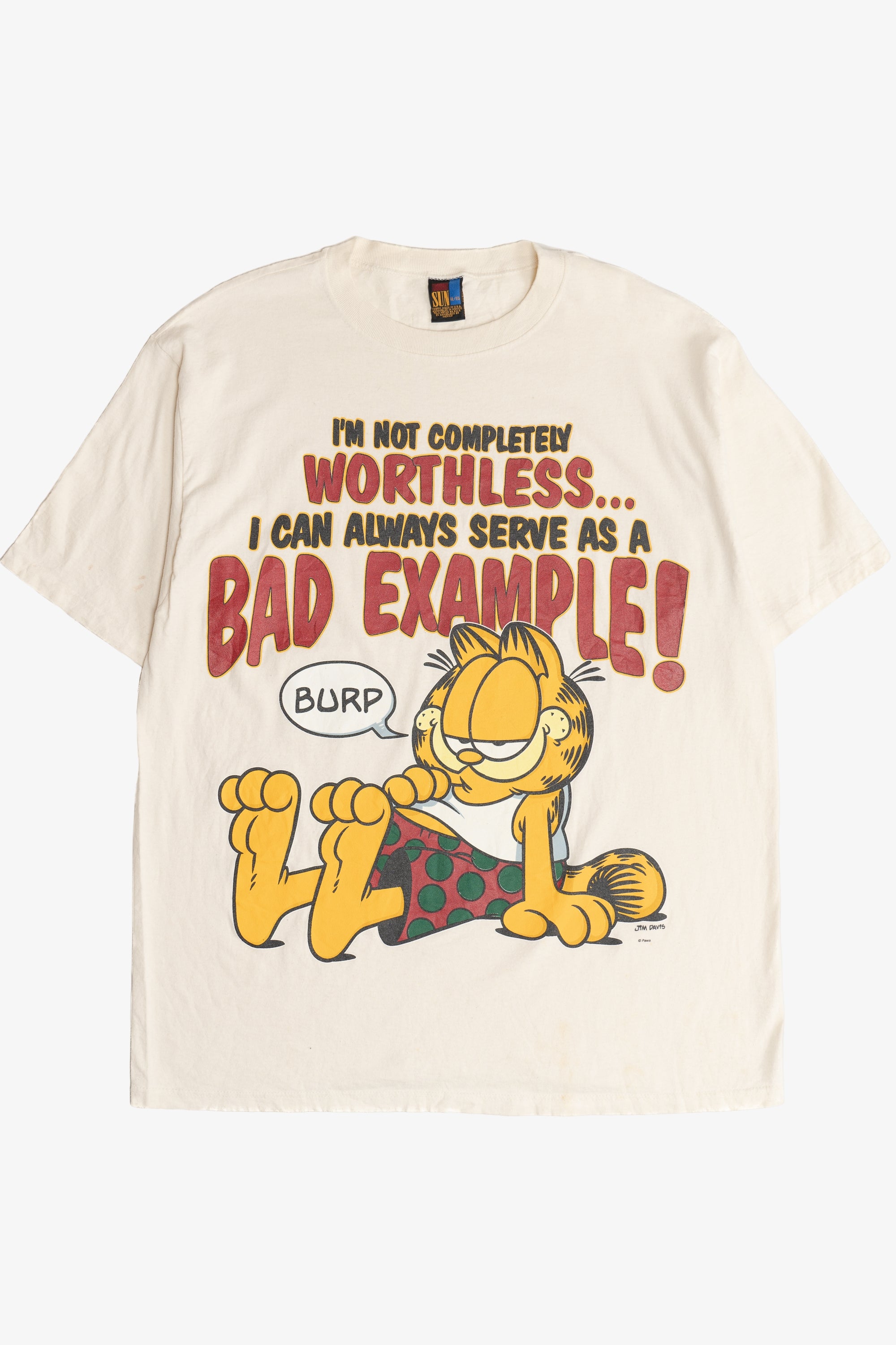 Vintage Garfield "Bad Example" Humor T-Shirt (1990s)
