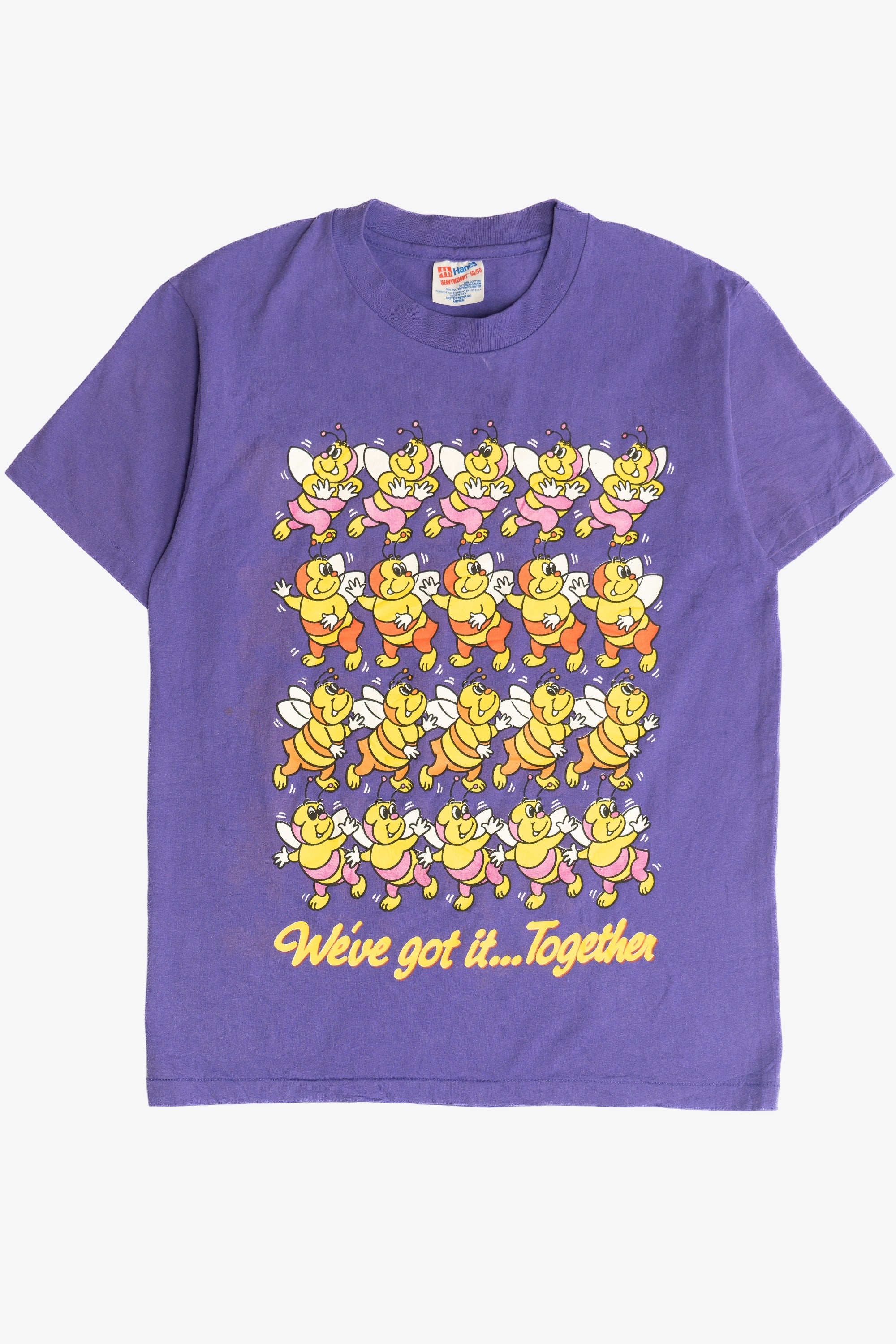 Vintage "We've Got It...Together" Dancing Bees Single Stitch T-Shirt (1990s)