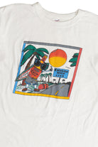 Vintage Mexican Booze "Ensenada Surf Club" Hitchhiking Surfer T-Shirt (1990s)