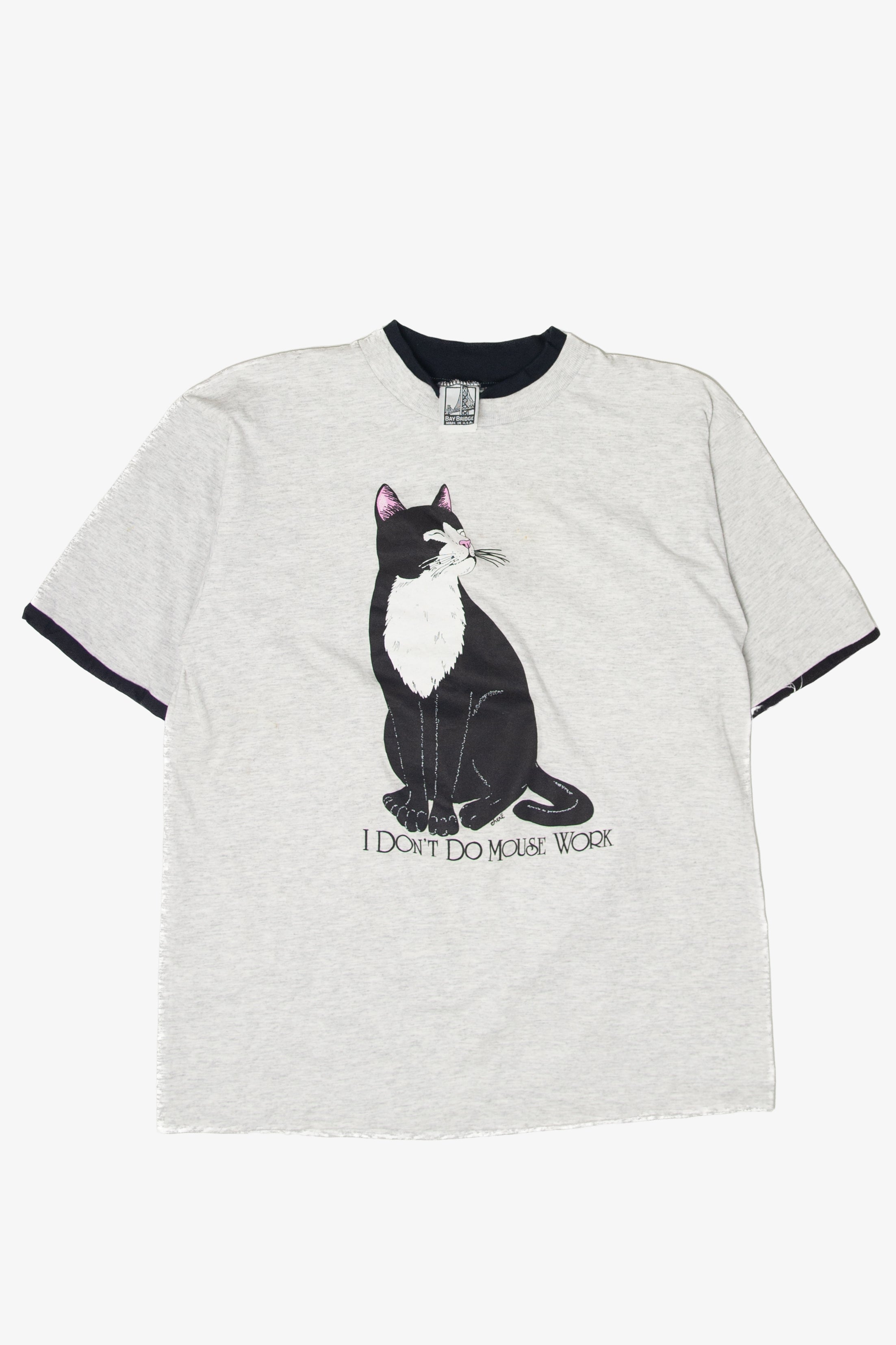 Vintage "I Don't Do Mouse Work" T-Shirt (1990s)