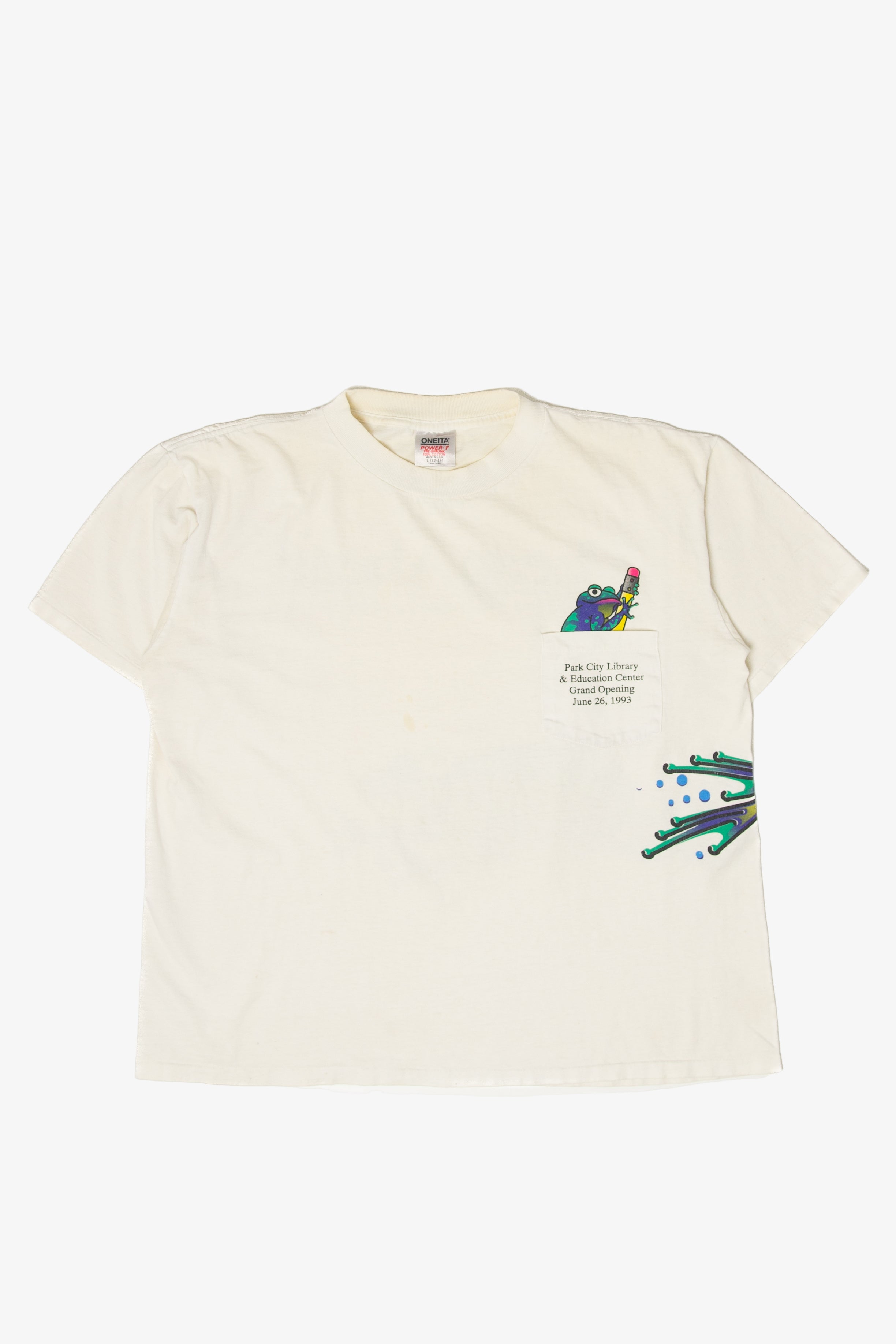 Vintage "Leap Ahead" Park City Library Utah Opening T-Shirt (1990s)