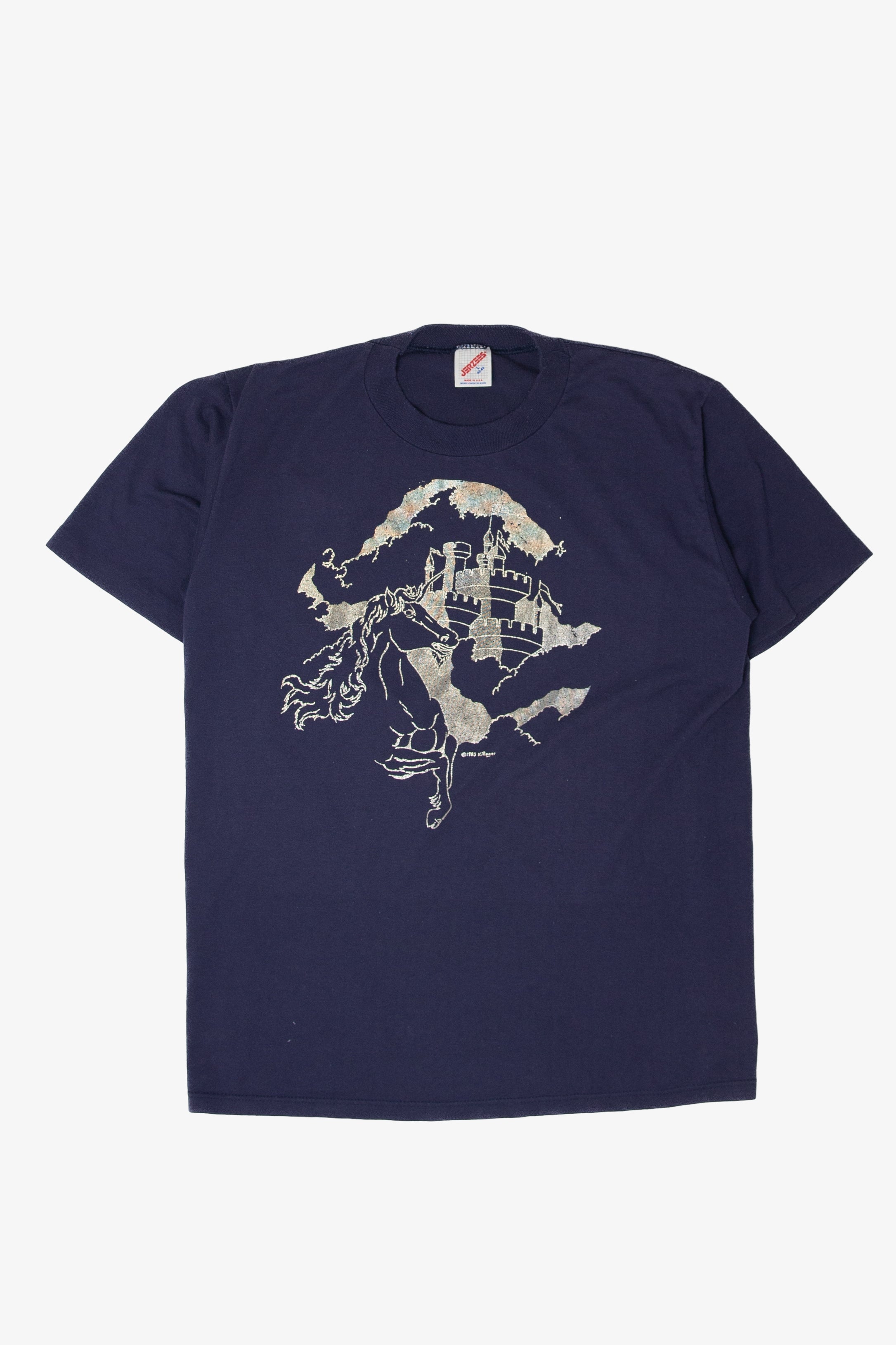 Vintage Unicorn and Castle T-Shirt (1980s)