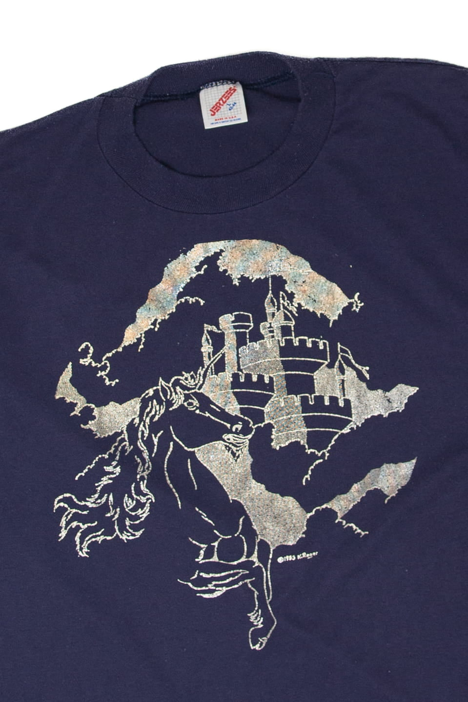 Vintage Unicorn and Castle T-Shirt (1980s)