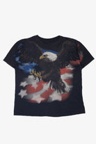 Vintage Distressed Bald Eagle American Flag T-Shirt