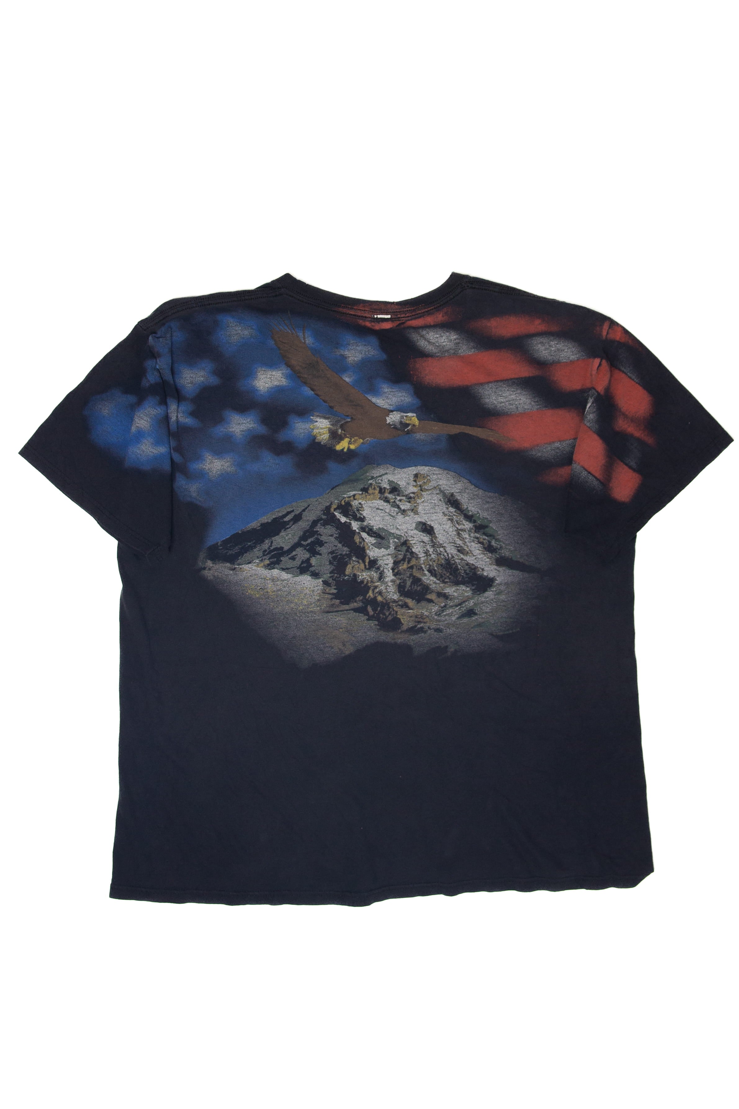 Vintage Distressed Bald Eagle American Flag T-Shirt