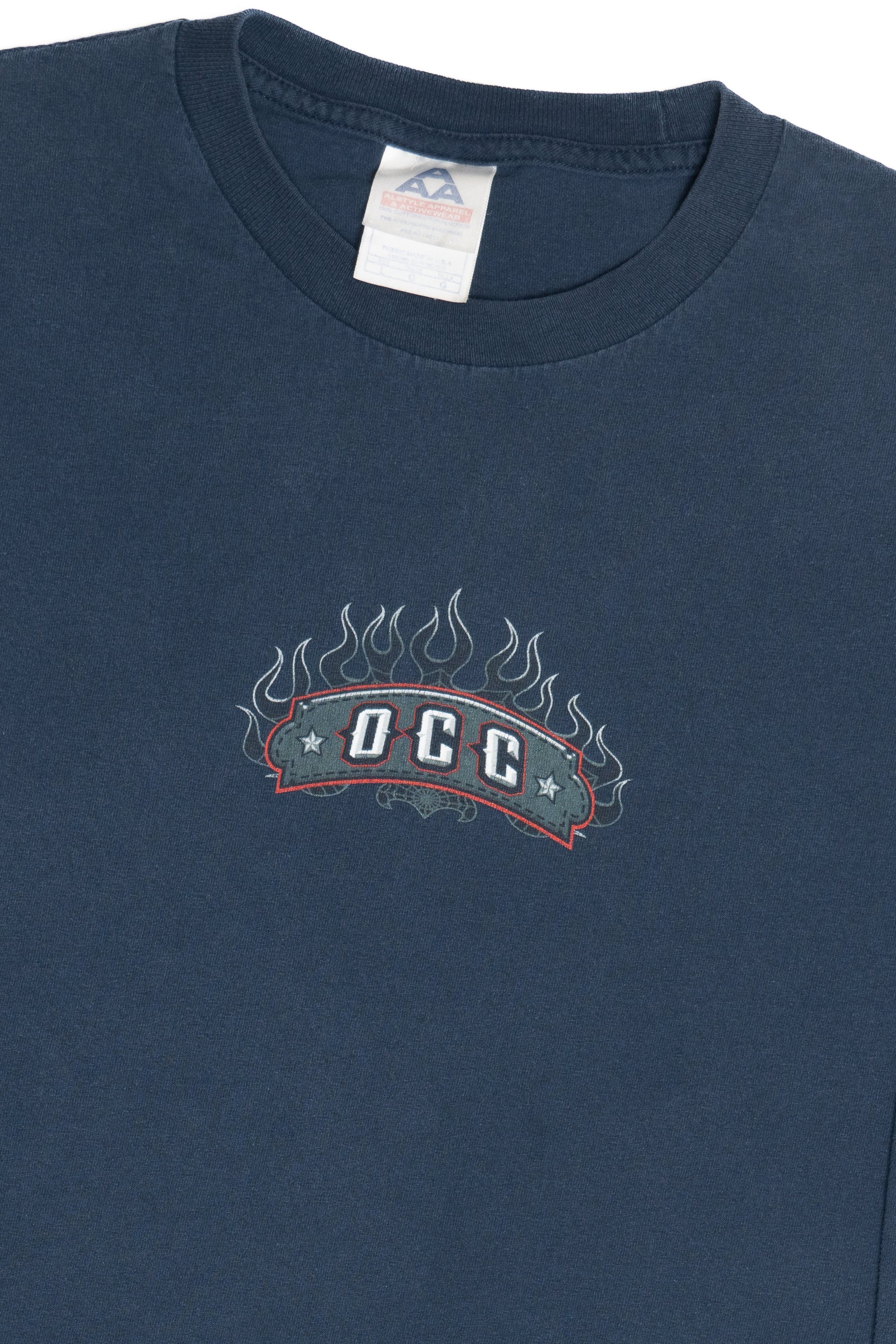 Vintage Orange County Choppers "OCC" Flame Sleeve Long Sleeve T-Shirt (2000s)