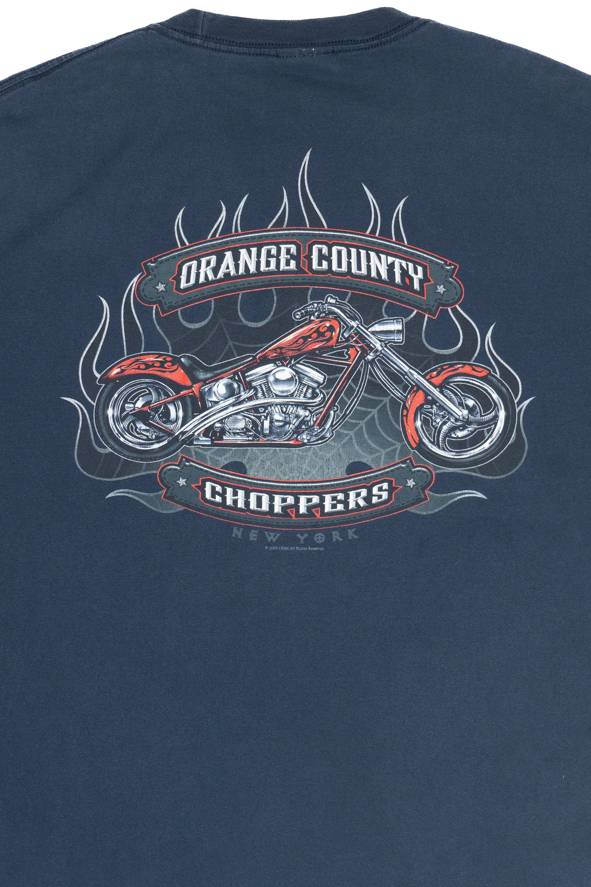 Vintage Orange County Choppers "OCC" Flame Sleeve Long Sleeve T-Shirt (2000s)