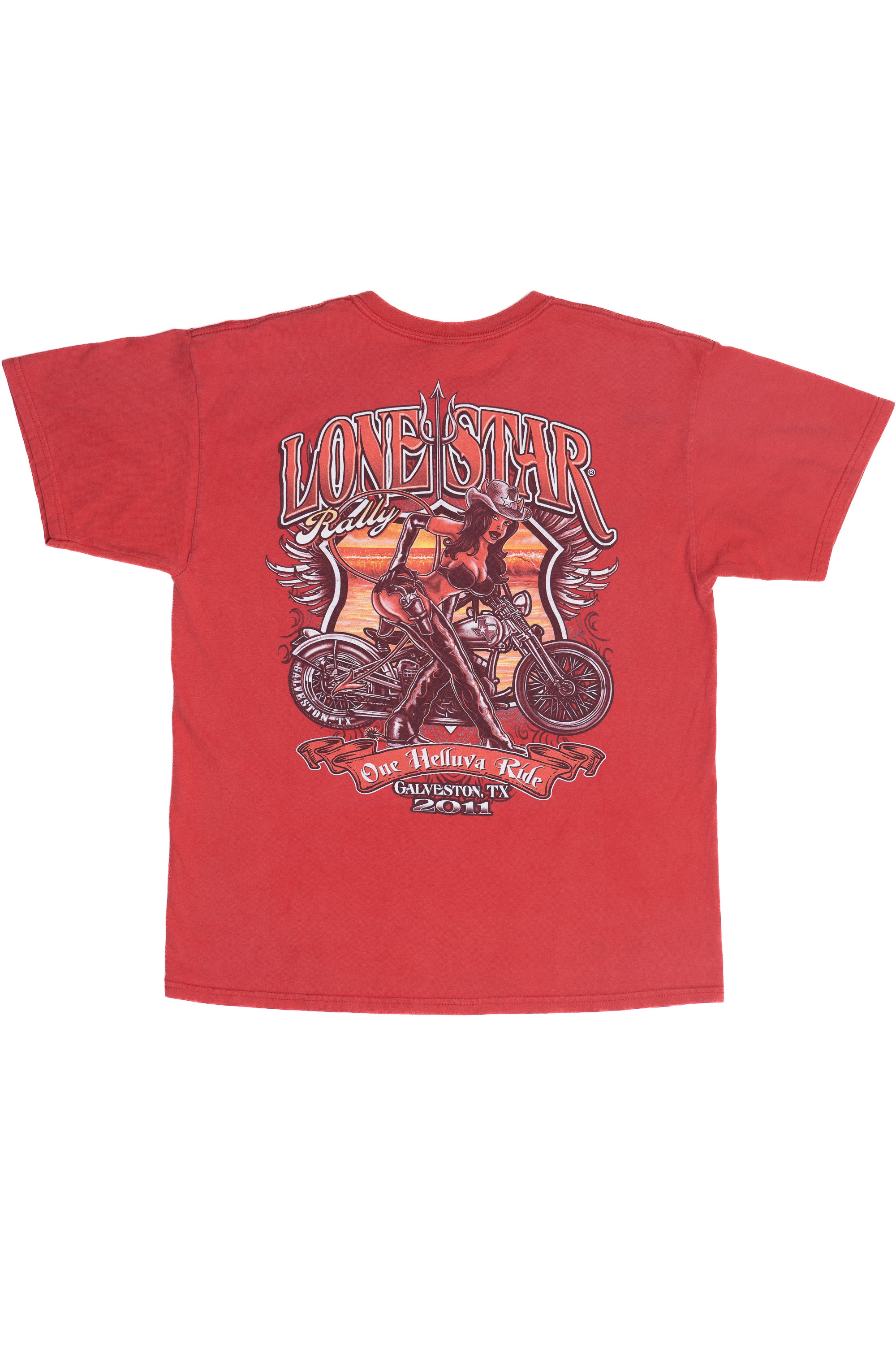 Lone Star Motorcycle Rally Pin-Up Girl T-Shirt