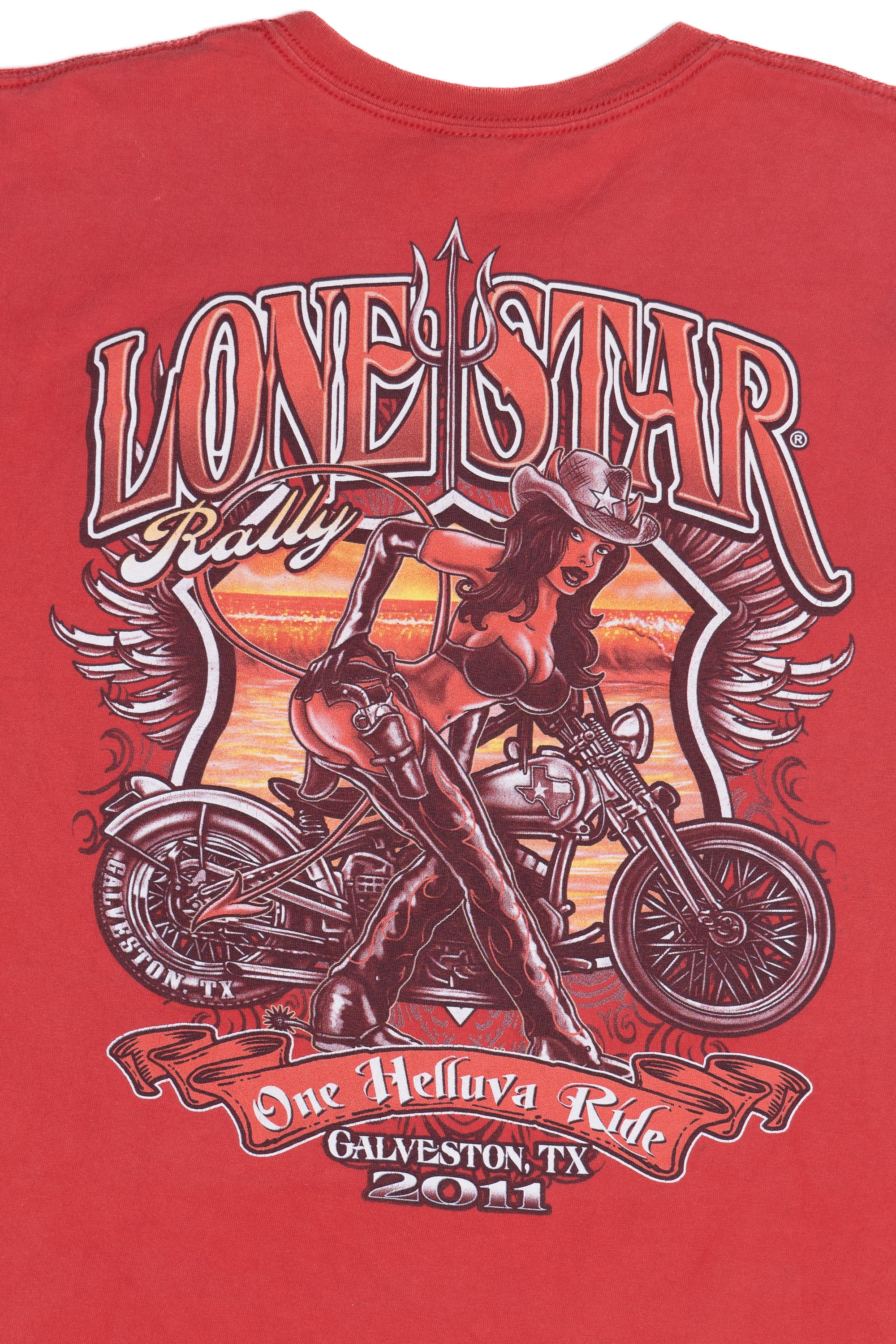 Lone Star Motorcycle Rally Pin-Up Girl T-Shirt
