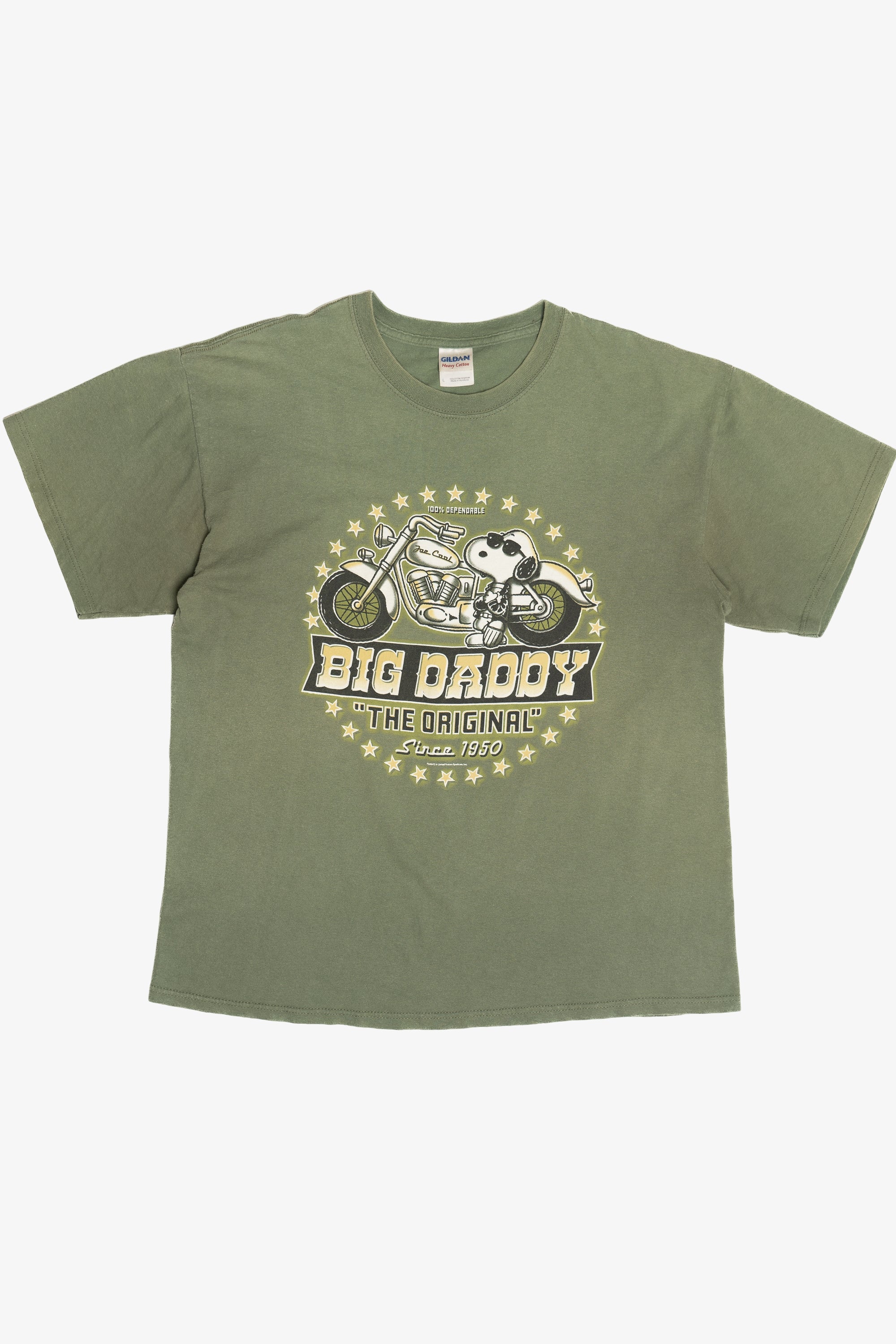 Distressed Snoopy Joe Cool "Big Daddy" Motorcycle T-Shirt