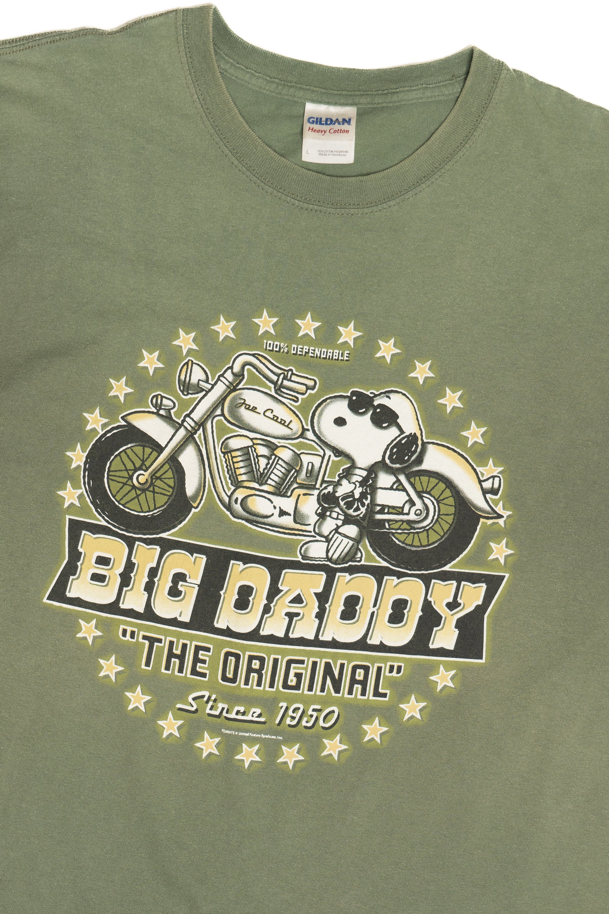 Distressed Snoopy Joe Cool "Big Daddy" Motorcycle T-Shirt