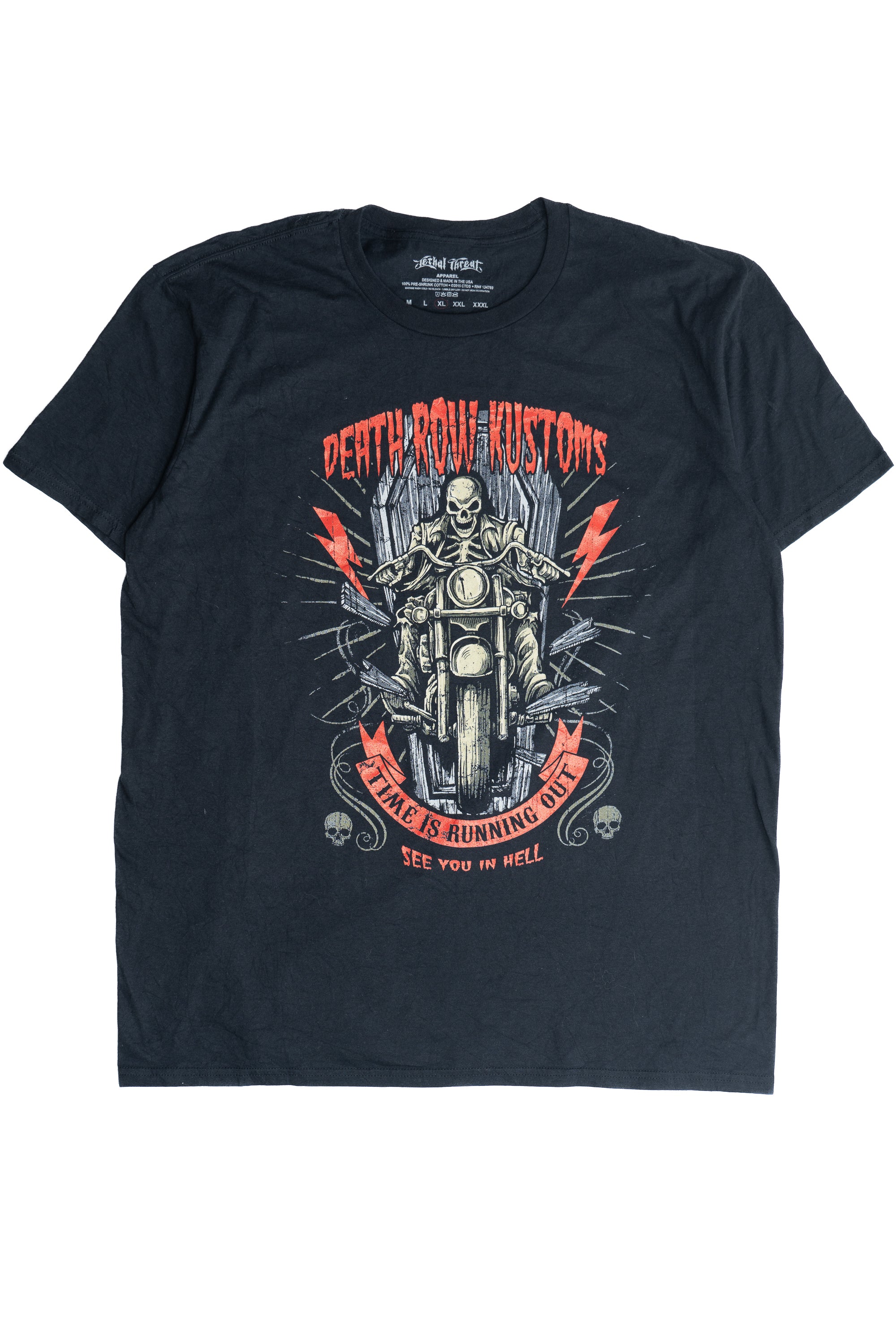 Death Row Kustoms Motorcycle T-Shirt