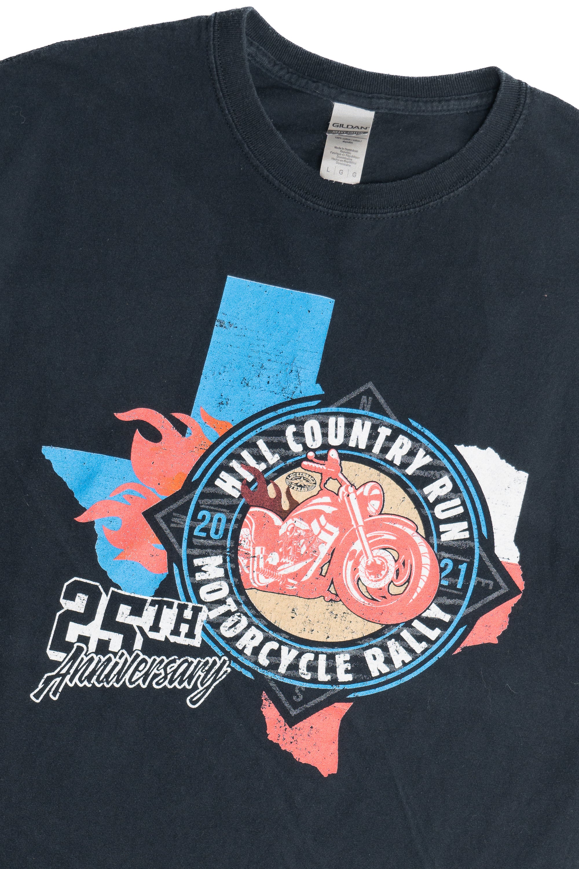 Hill Country Run Motorcycle Rally 25th Anniversary T-Shirt