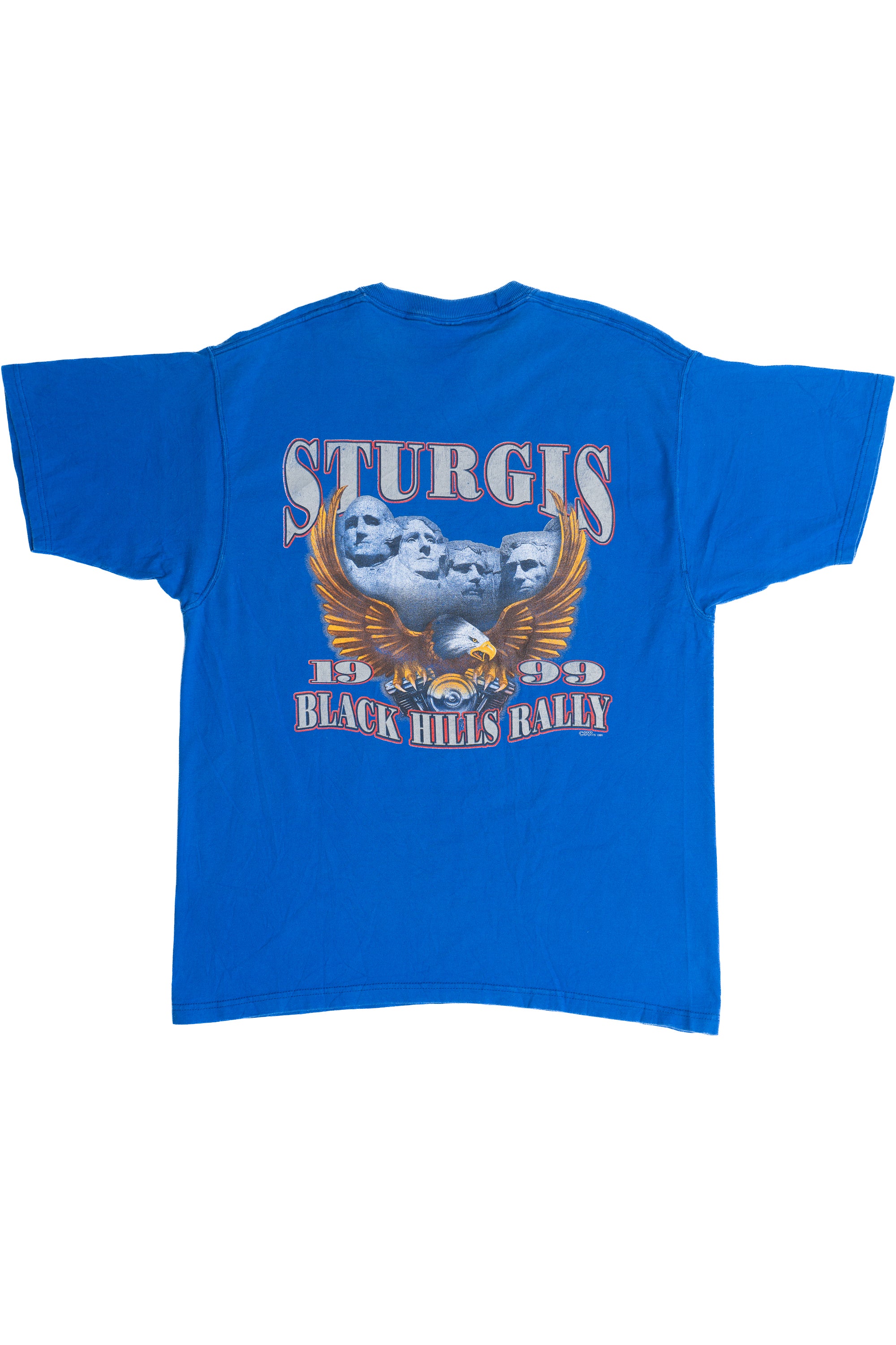 Vintage 1999 Sturgis Black Hills Motorcycle "Rally Of The Millennium" T-Shirt (1990s)