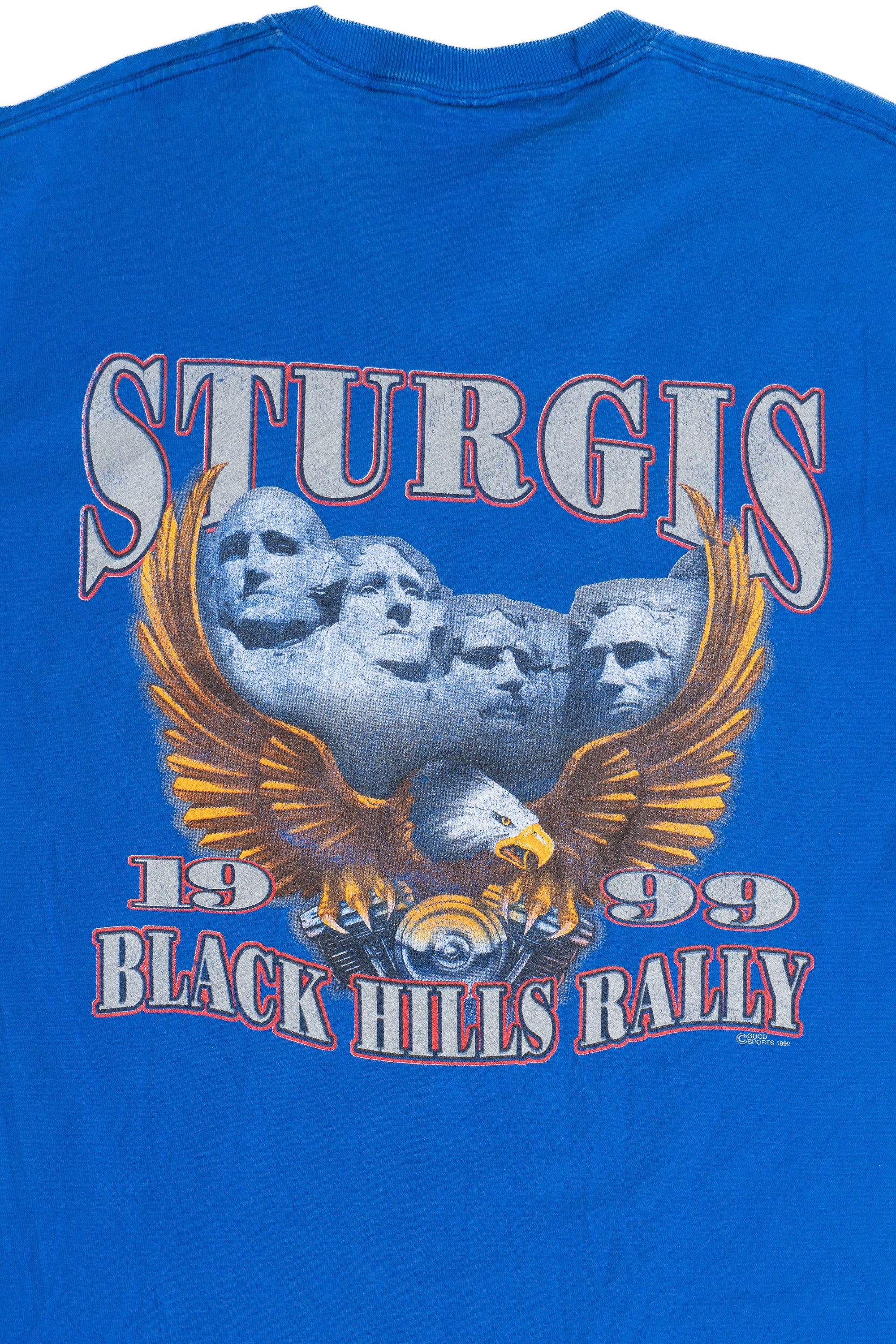 Vintage 1999 Sturgis Black Hills Motorcycle "Rally Of The Millennium" T-Shirt (1990s)