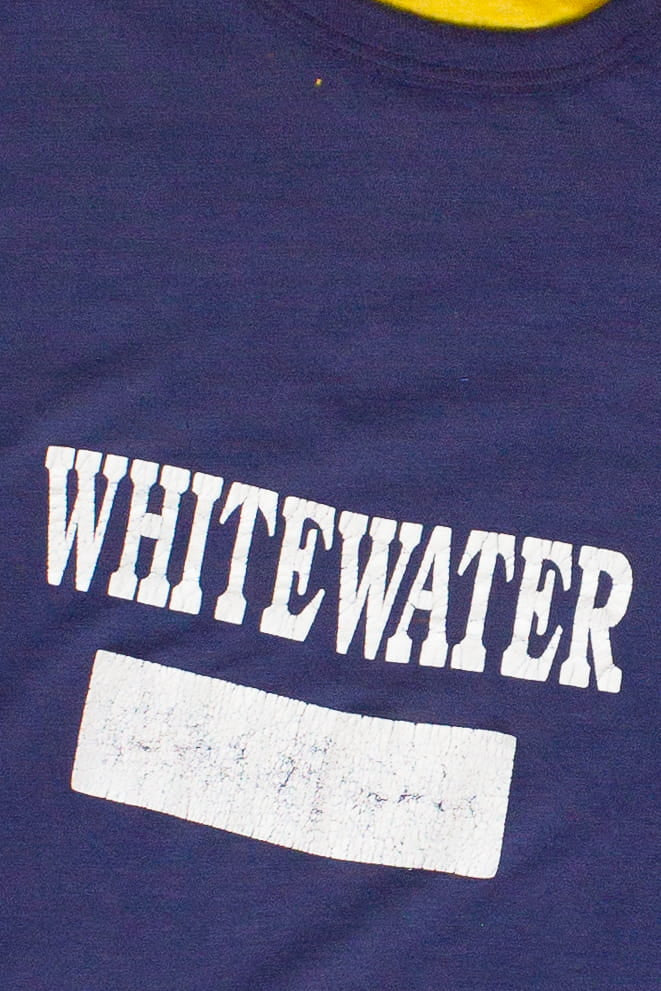 Vintage Reversible/Double Layer Distressed Whitewater T-Shirt (1990s)