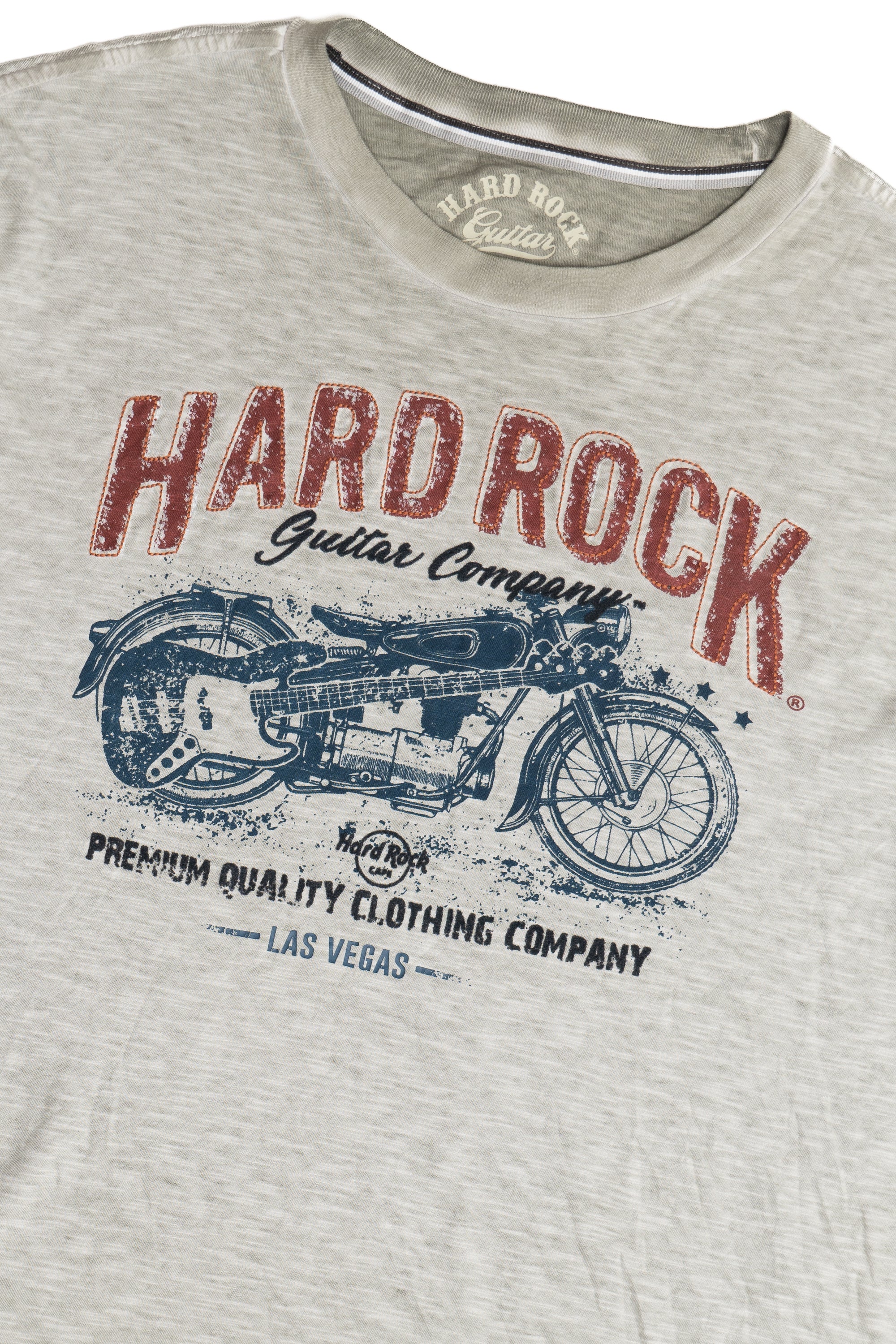 Distressed Look Hard Rock Cafe Motorcycle T-Shirt