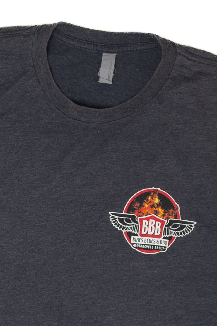 Recycled "Bikes Blues And Barbecue" Motorcycle Rally T-Shirt (2010s)