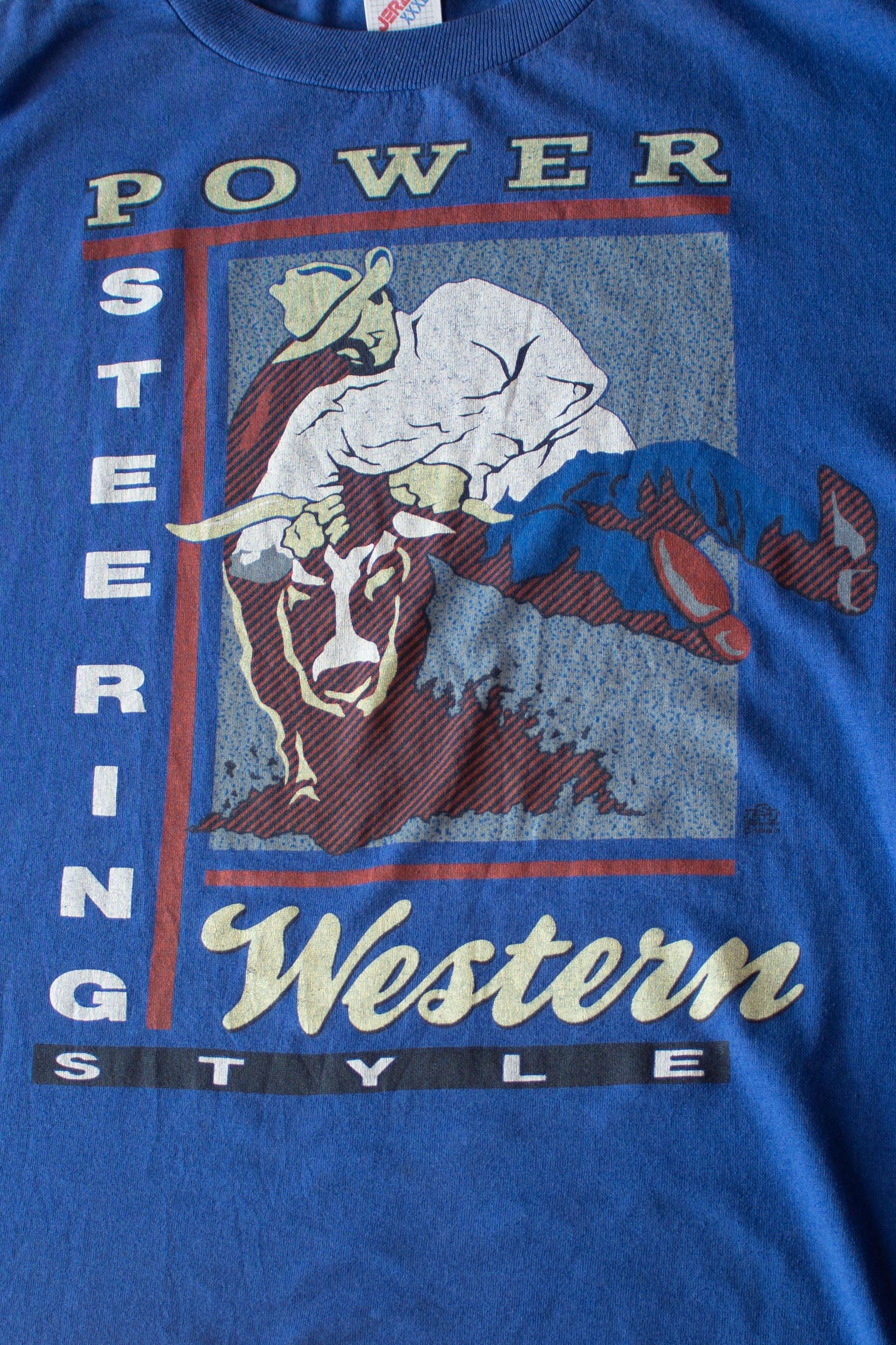 Vintage Power Steering Western Style T-Shirt (1990s)