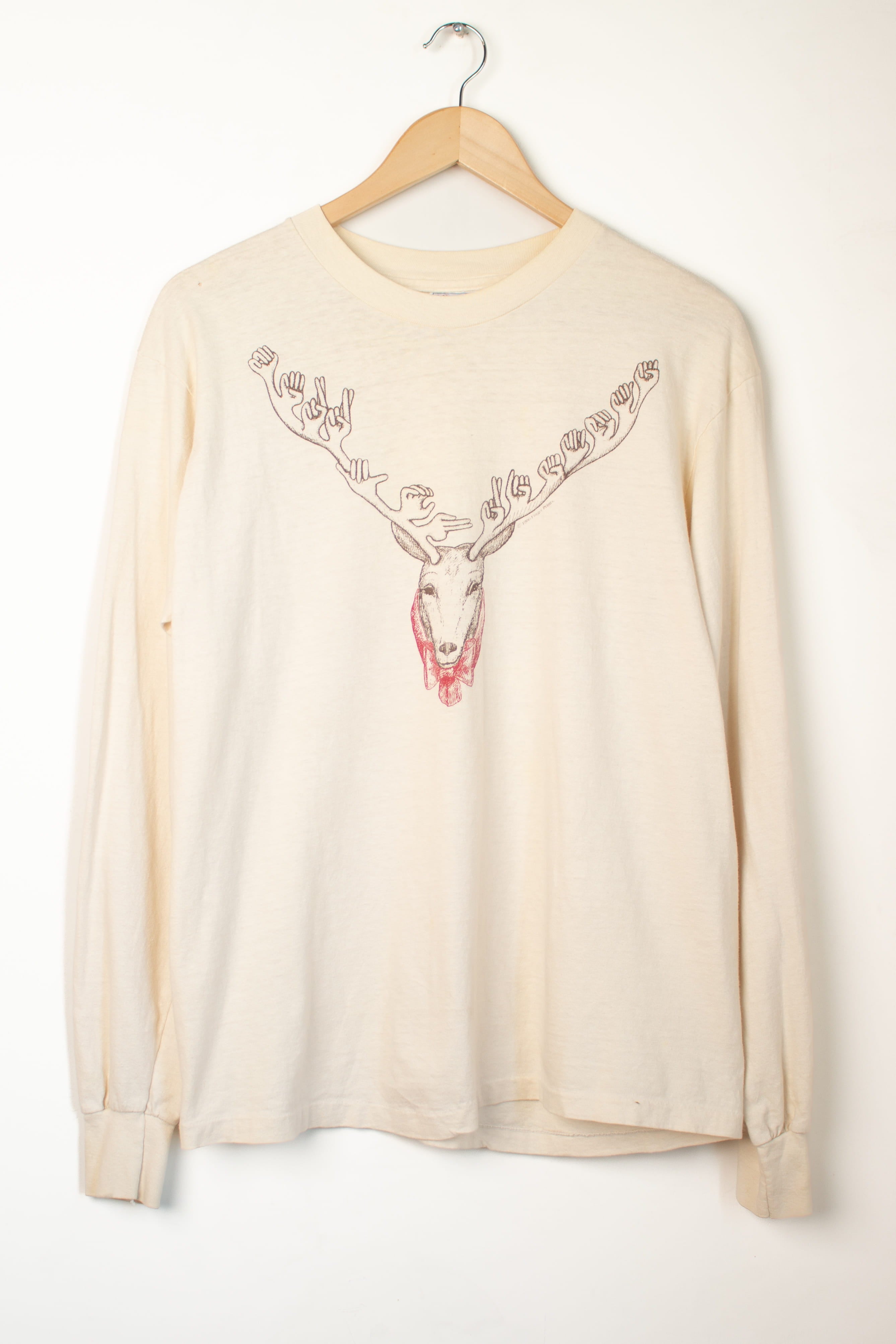 Vintage ASL "Merry Christmas" Long Sleeve T-Shirt (1980s)