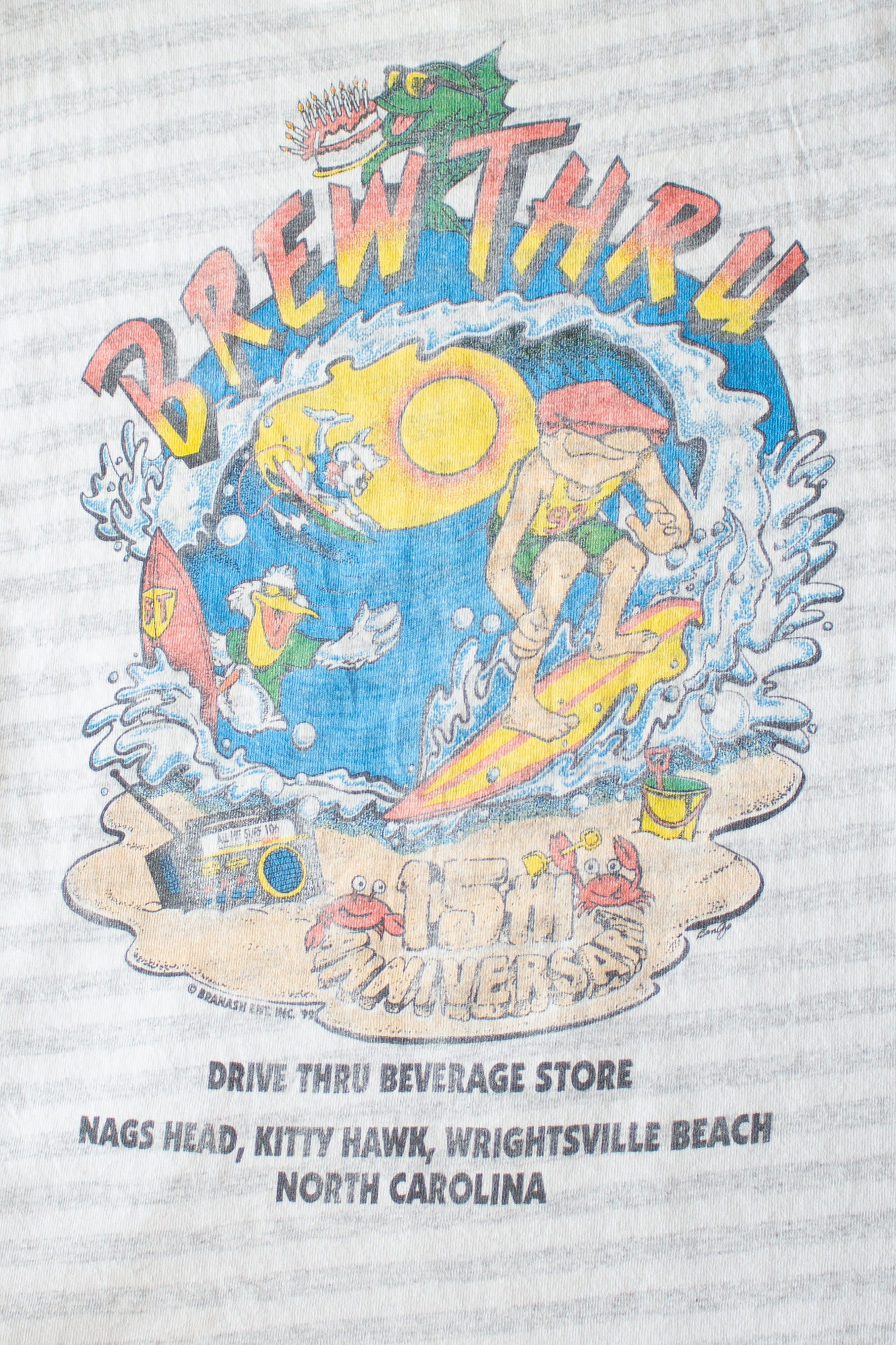Vintage Brew Thru Beverage Store T-Shirt (1990s)