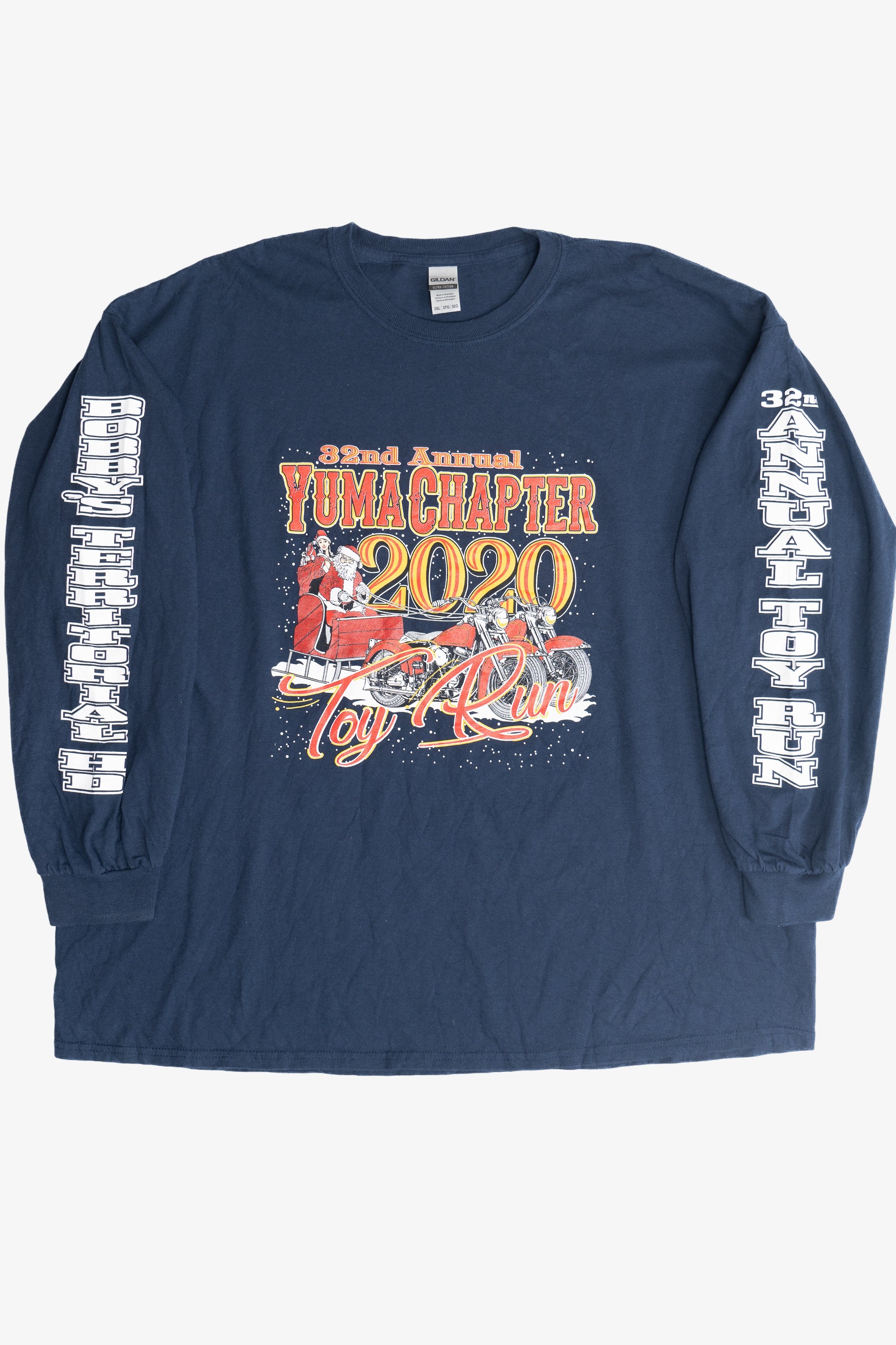 Santa With Motorcycles "Yuma Chapter Toy Run" Long Sleeve T-Shirt