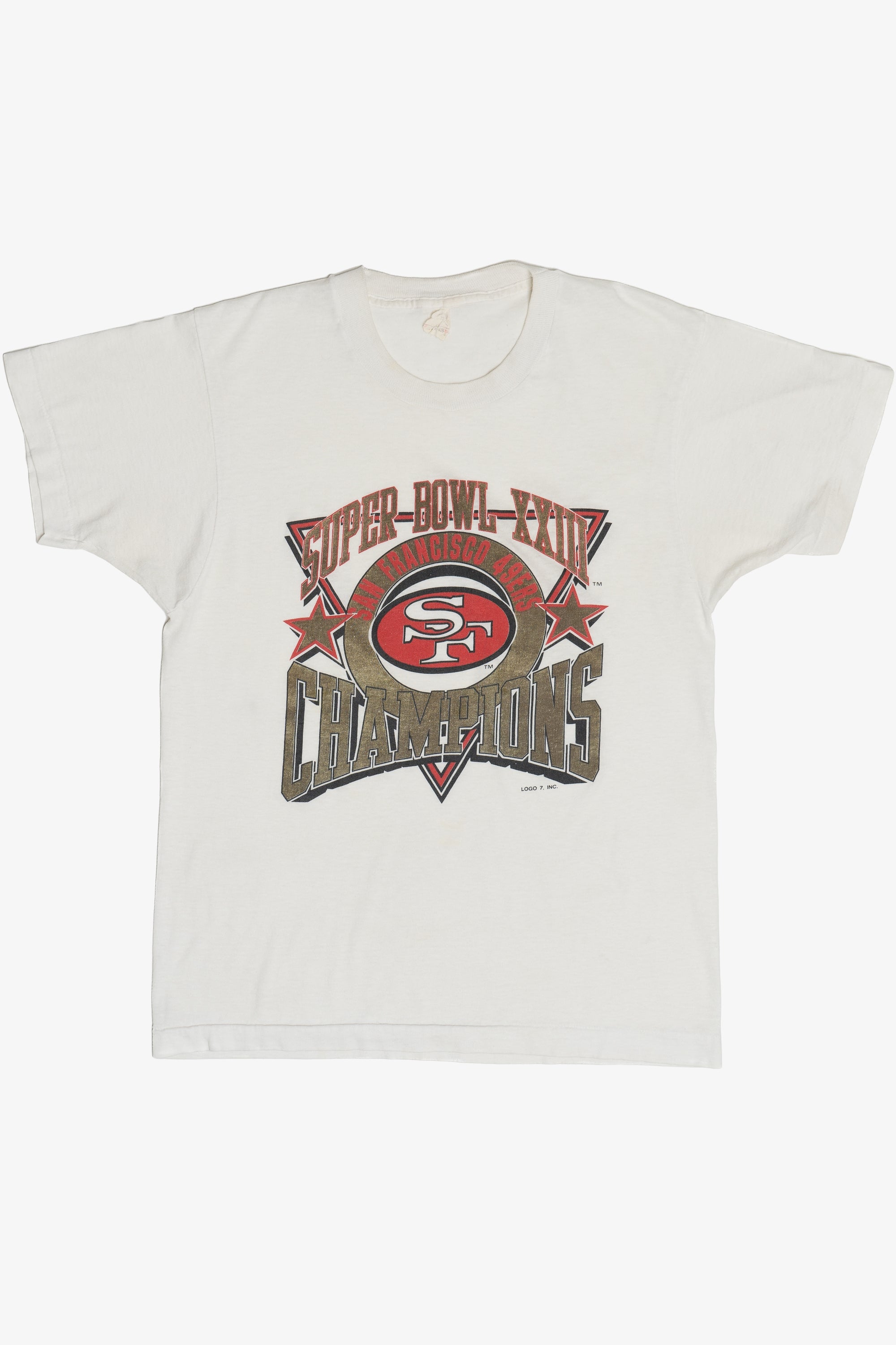 Vintage 1989 Super Bowl XXIII Champions San Francisco 49ers Screen Stars T-Shirt (1980s)
