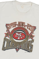 Vintage 1989 Super Bowl XXIII Champions San Francisco 49ers Screen Stars T-Shirt (1980s)