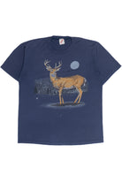 Vintage Deer In Moonlight Single Stitch T-Shirt (1990s)