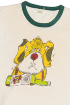 Vintage Boone's Farm Apple Wine St. Bernard Barrel Collar Ringer T-Shirt (1980s)