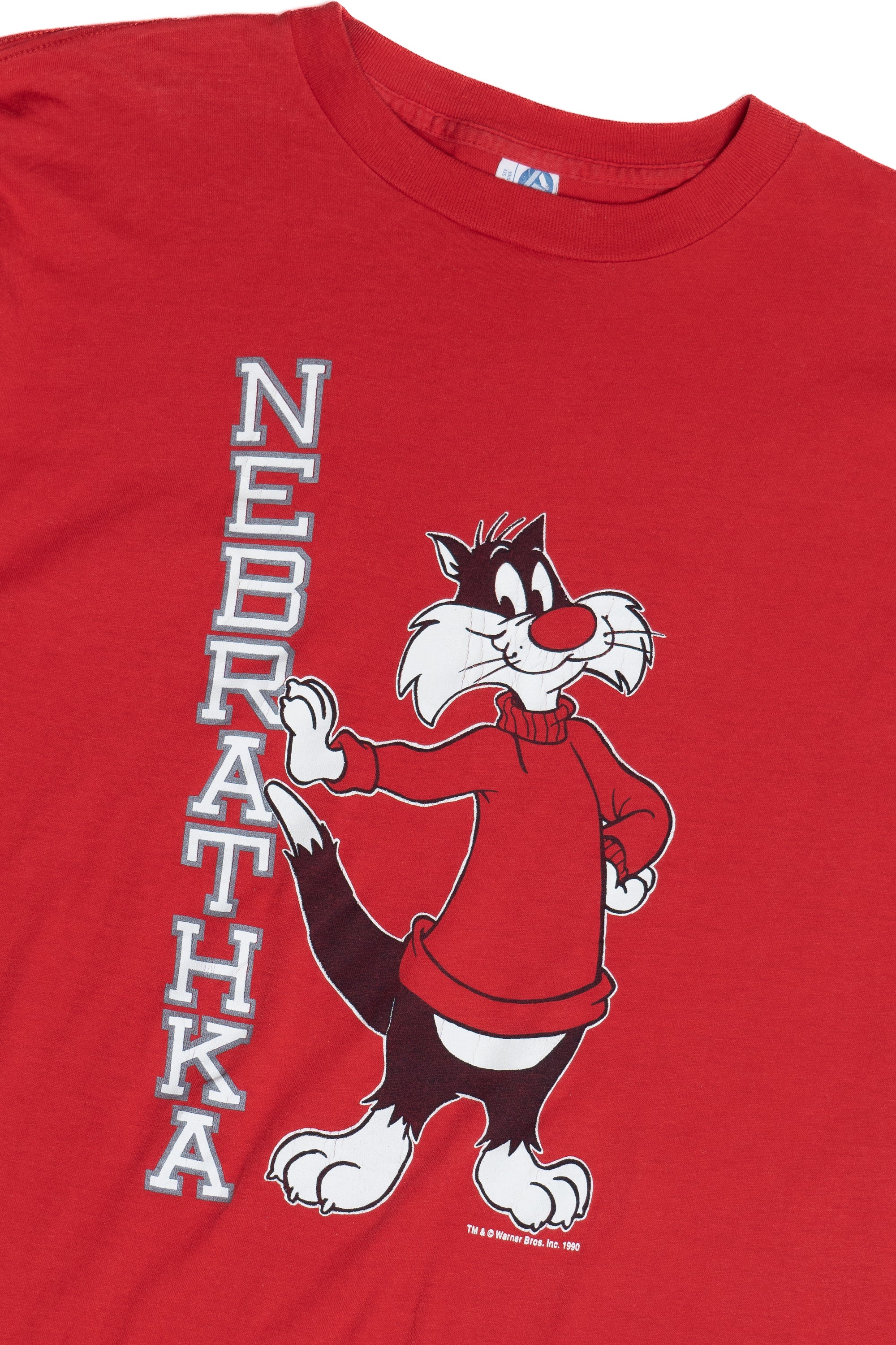 Vintage Nebraska "Nebrathka" Sylvester Looney Tunes Artex T-Shirt (1990s)