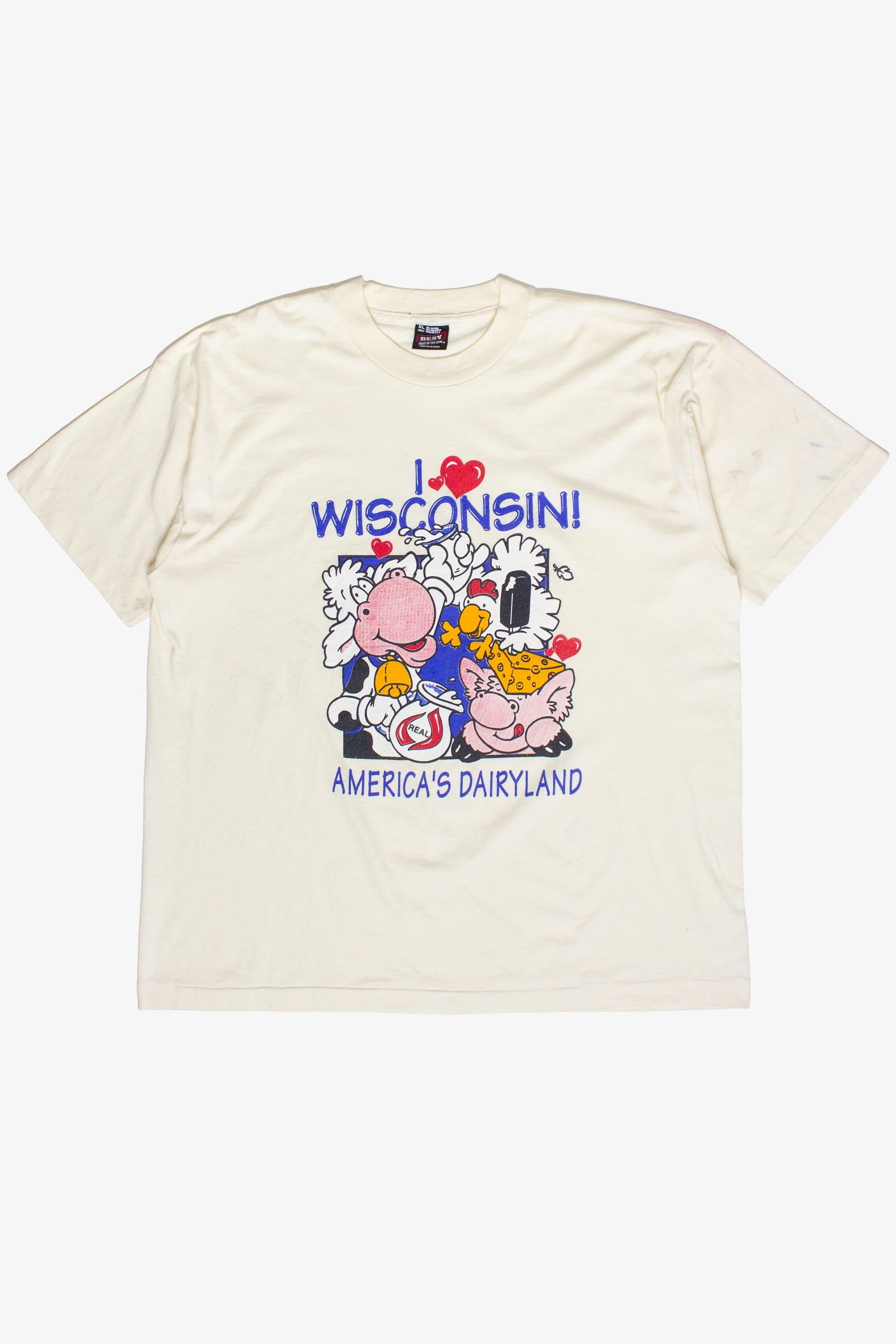 Vintage "I Heart Wisconsin" Single Stitch T-Shirt 