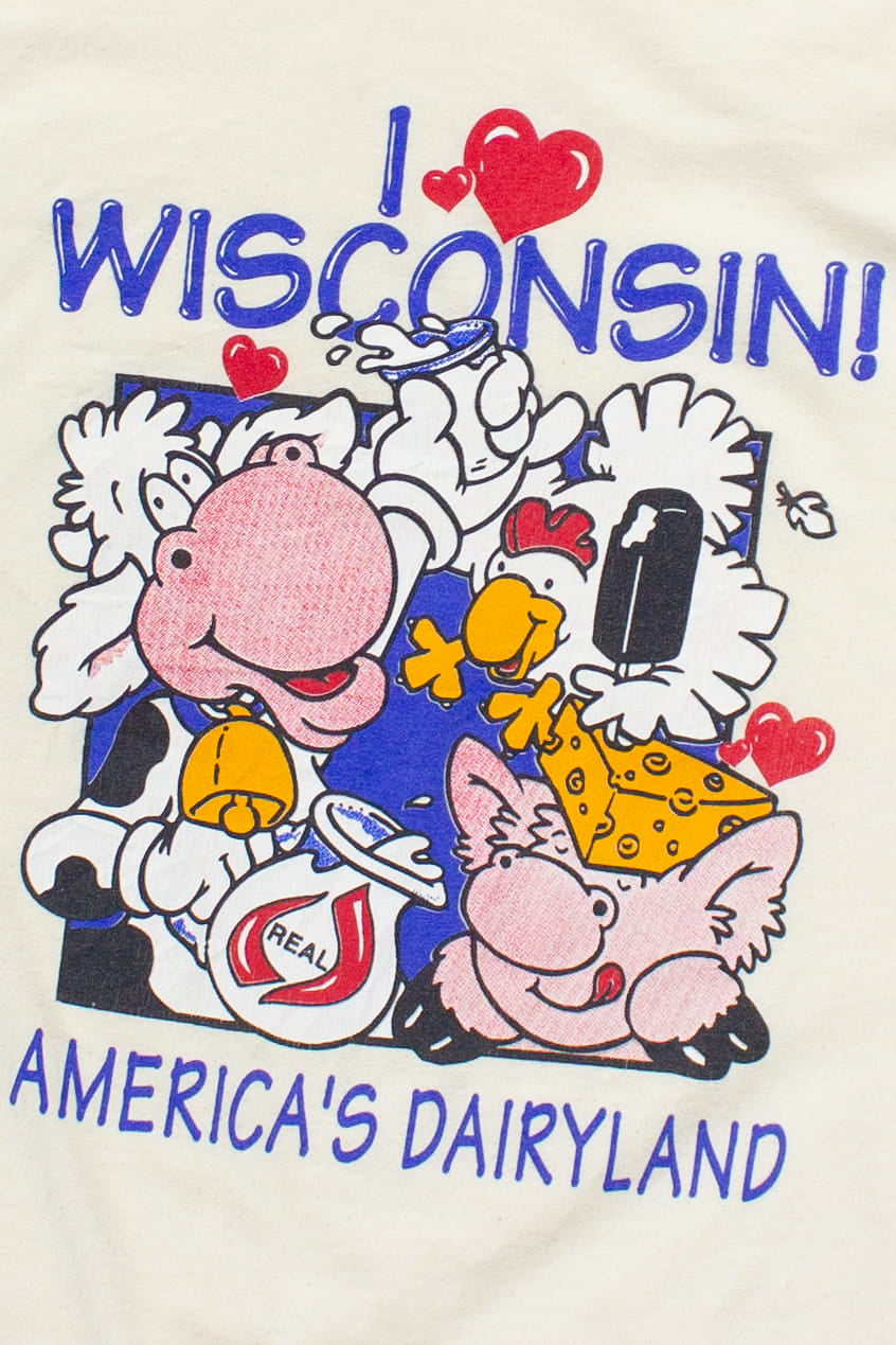 Vintage "I Heart Wisconsin" Single Stitch T-Shirt 