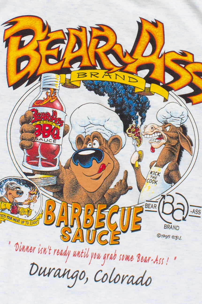 Vintage Funny Barbecue Sauce Graphic T-Shirt (1995)