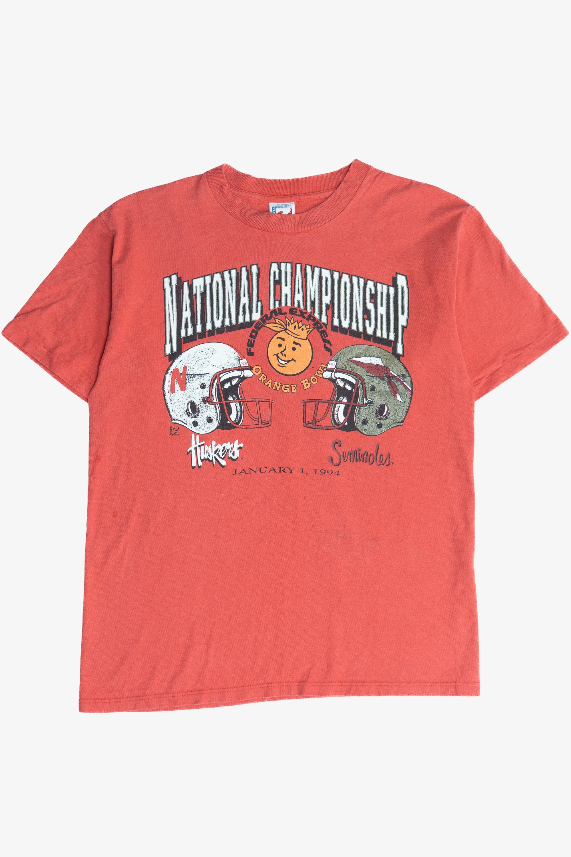 Vintage 1991 Huskers Vs Seminoles Orange Bowl National Championship T-Shirt