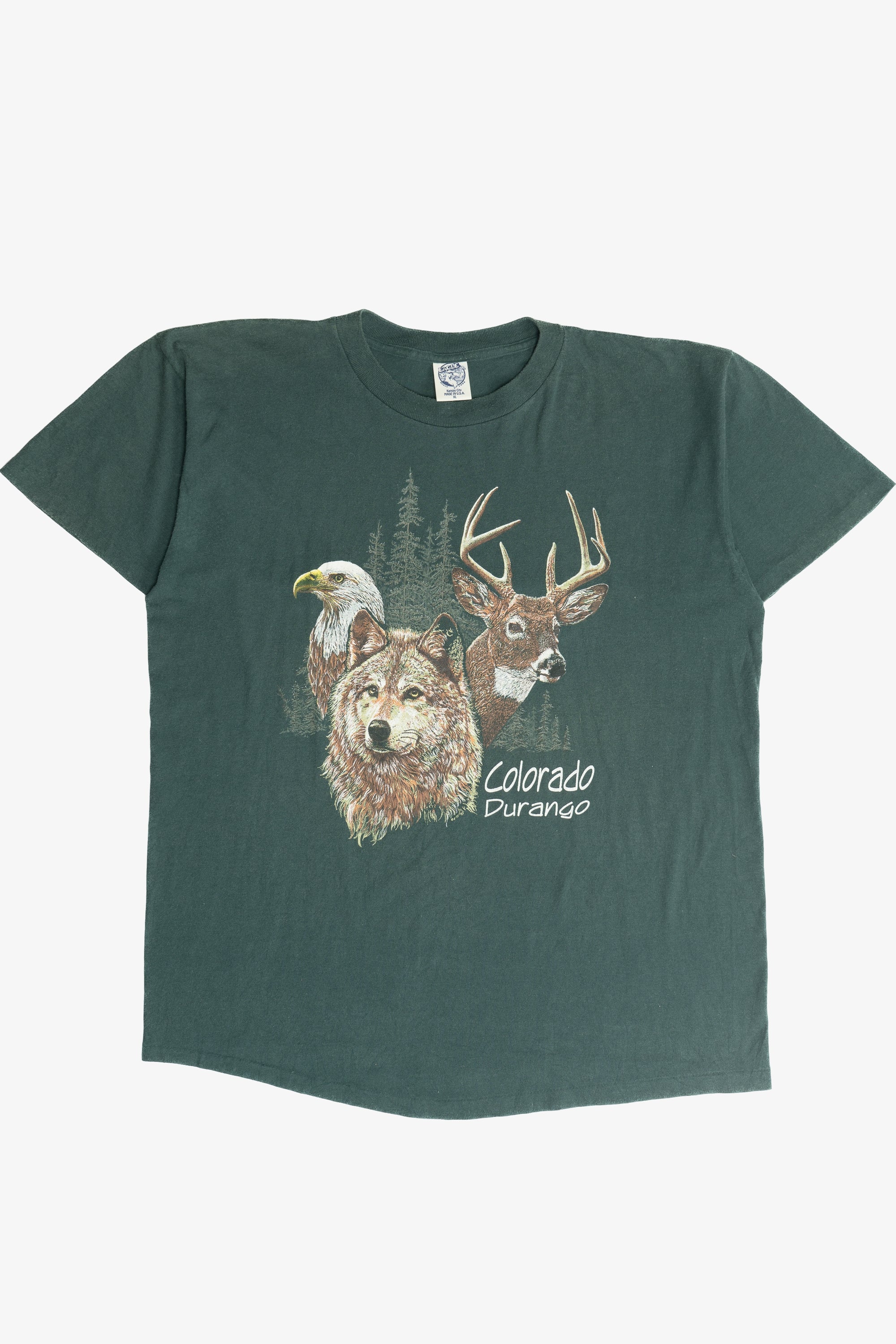 Vintage Colorado Wolf Deer Eagle T-Shirt (1990s)